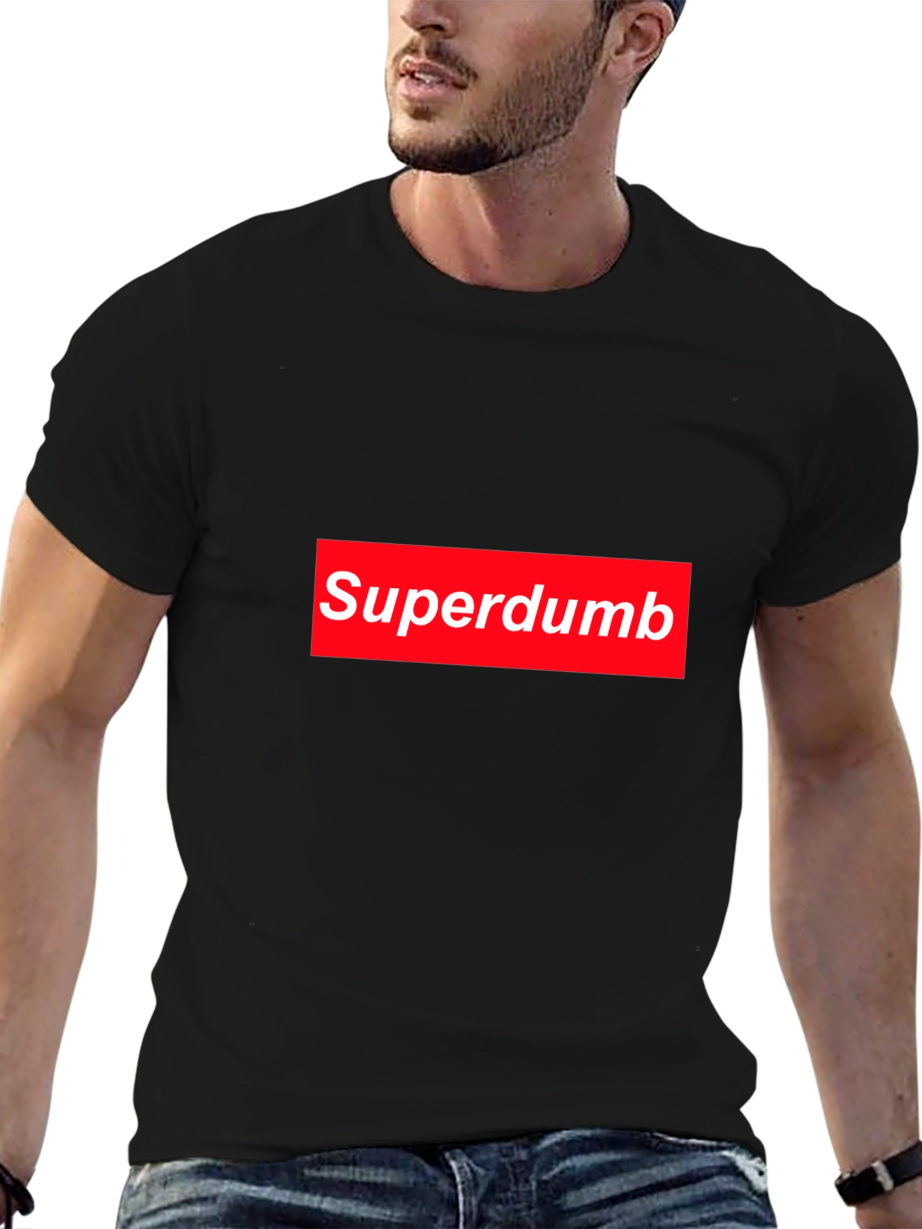 Superdumb Box Logo T-Shirt - Black Graphic Tee