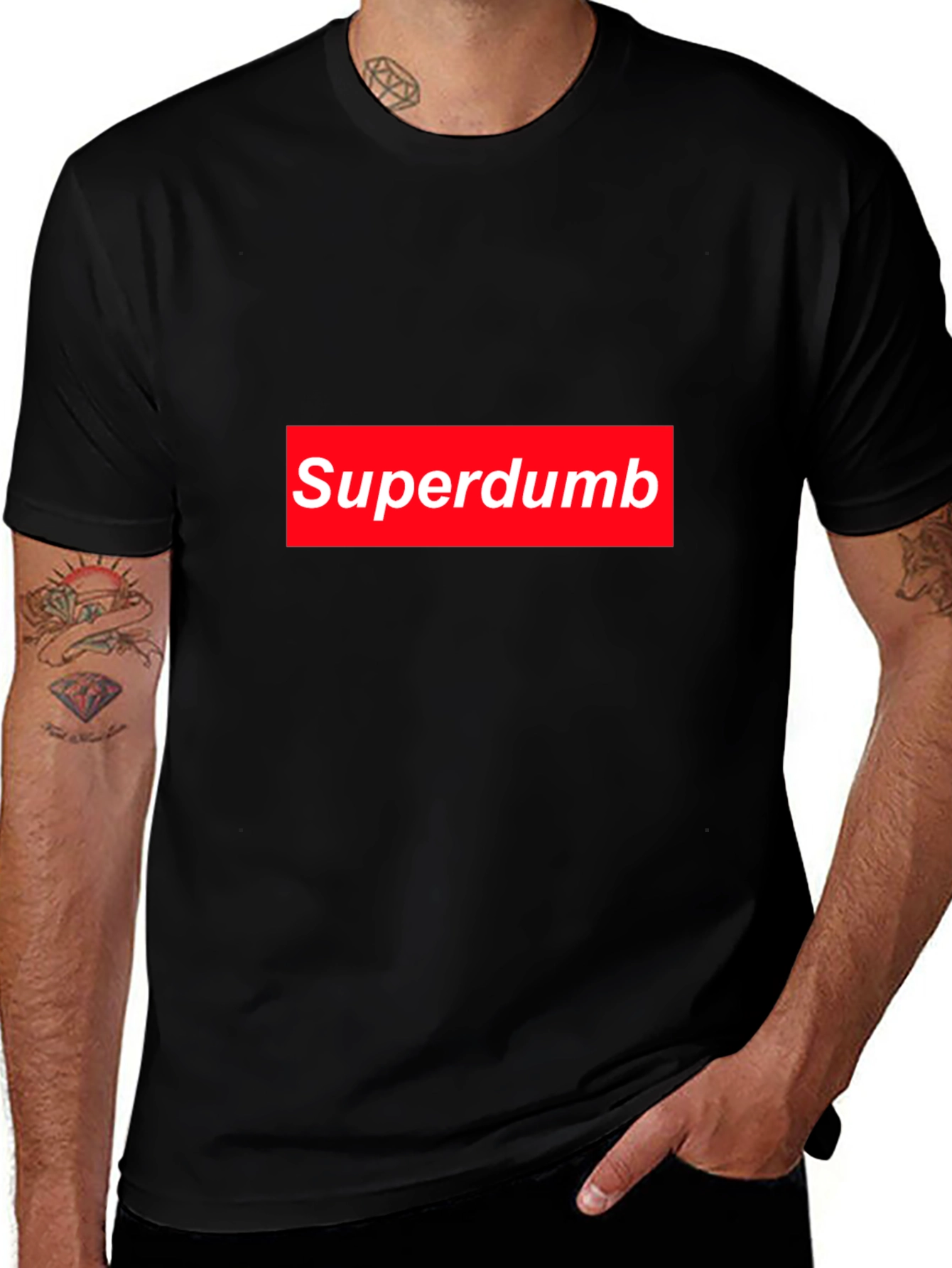 Superdumb Box Logo T-Shirt - Black Graphic Tee