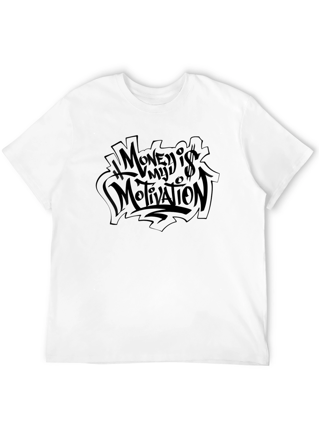 Money is My Motivation Black Graphic Tee