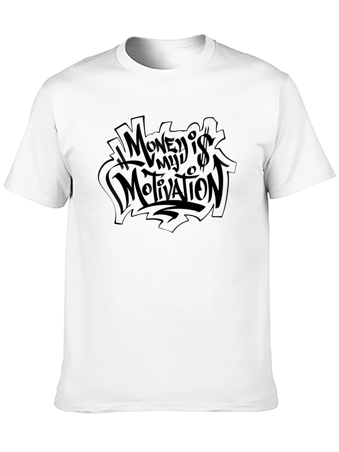 Money is My Motivation Black Graphic Tee