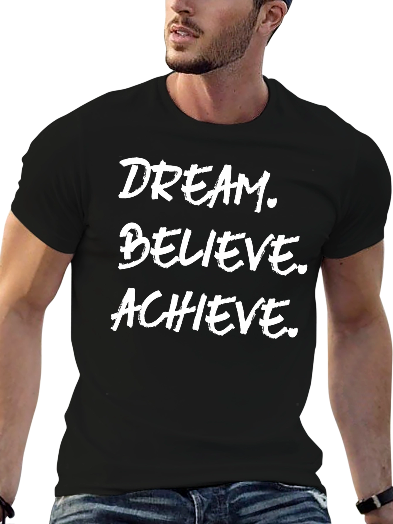 Dream Believe Achieve Black T-Shirt