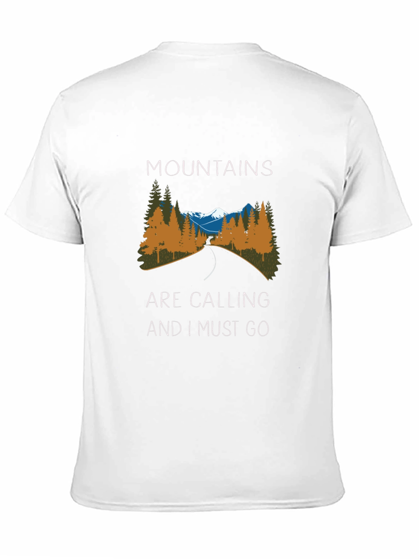 Mountains are Calling Black Graphic Tee
