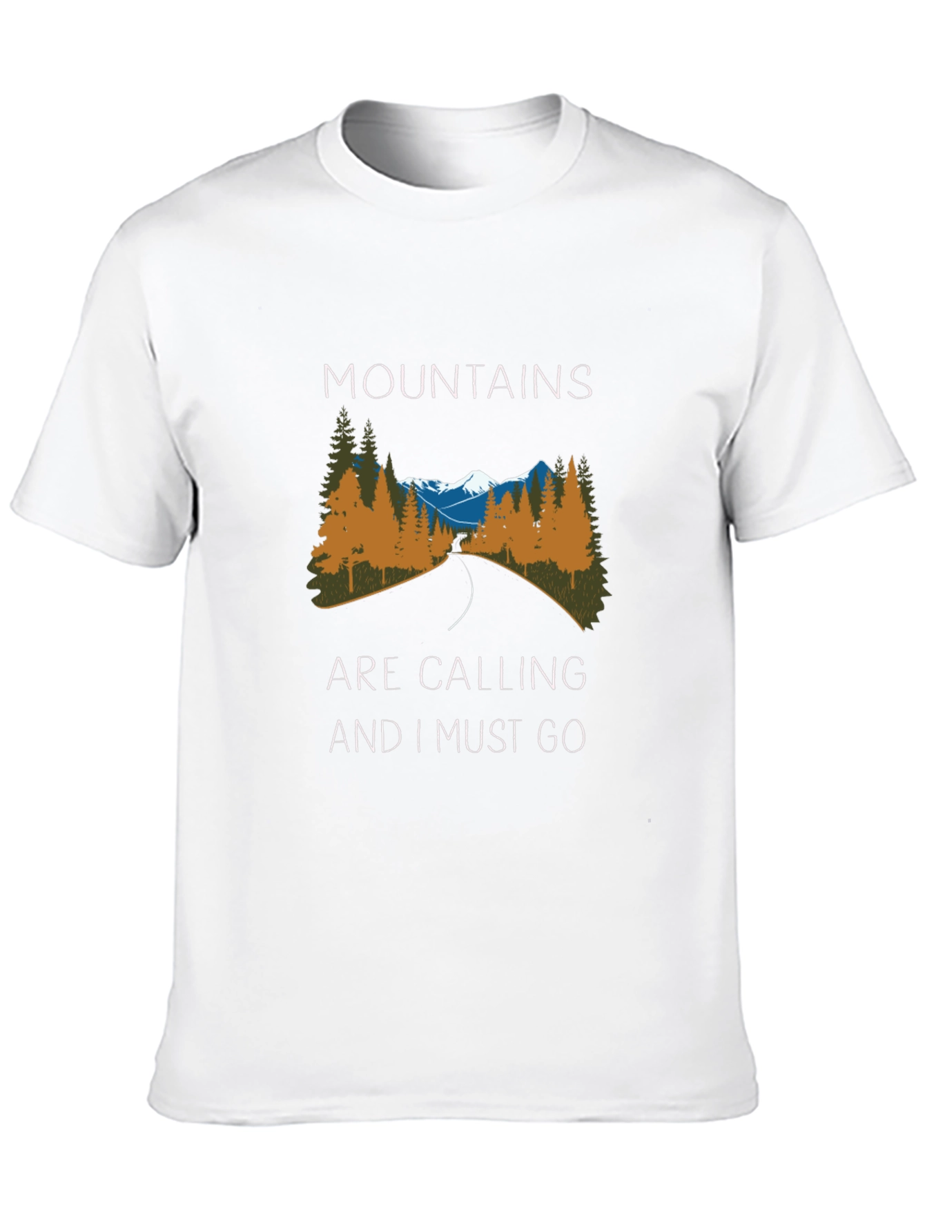 Mountains are Calling Black Graphic Tee