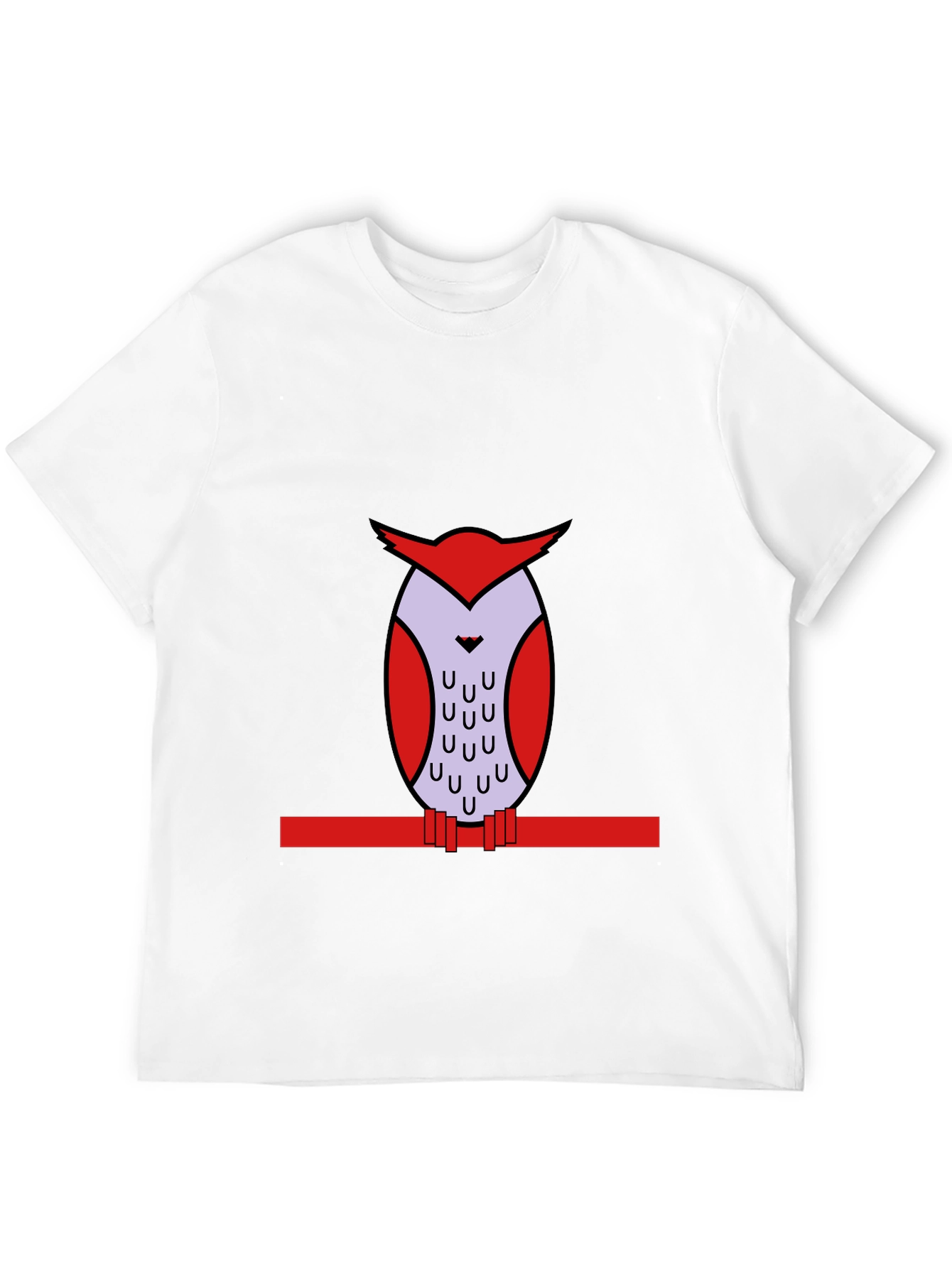 Owl Graphic Print Black T-Shirt