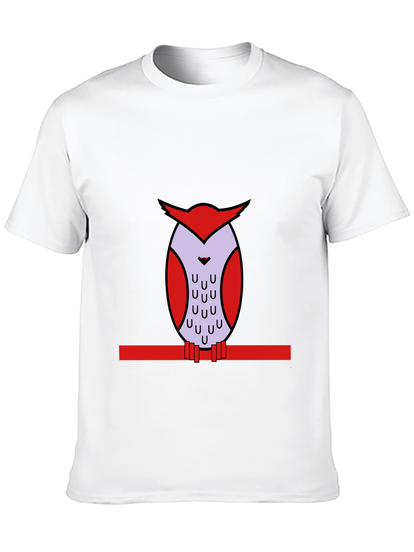 Owl Graphic Print Black T-Shirt