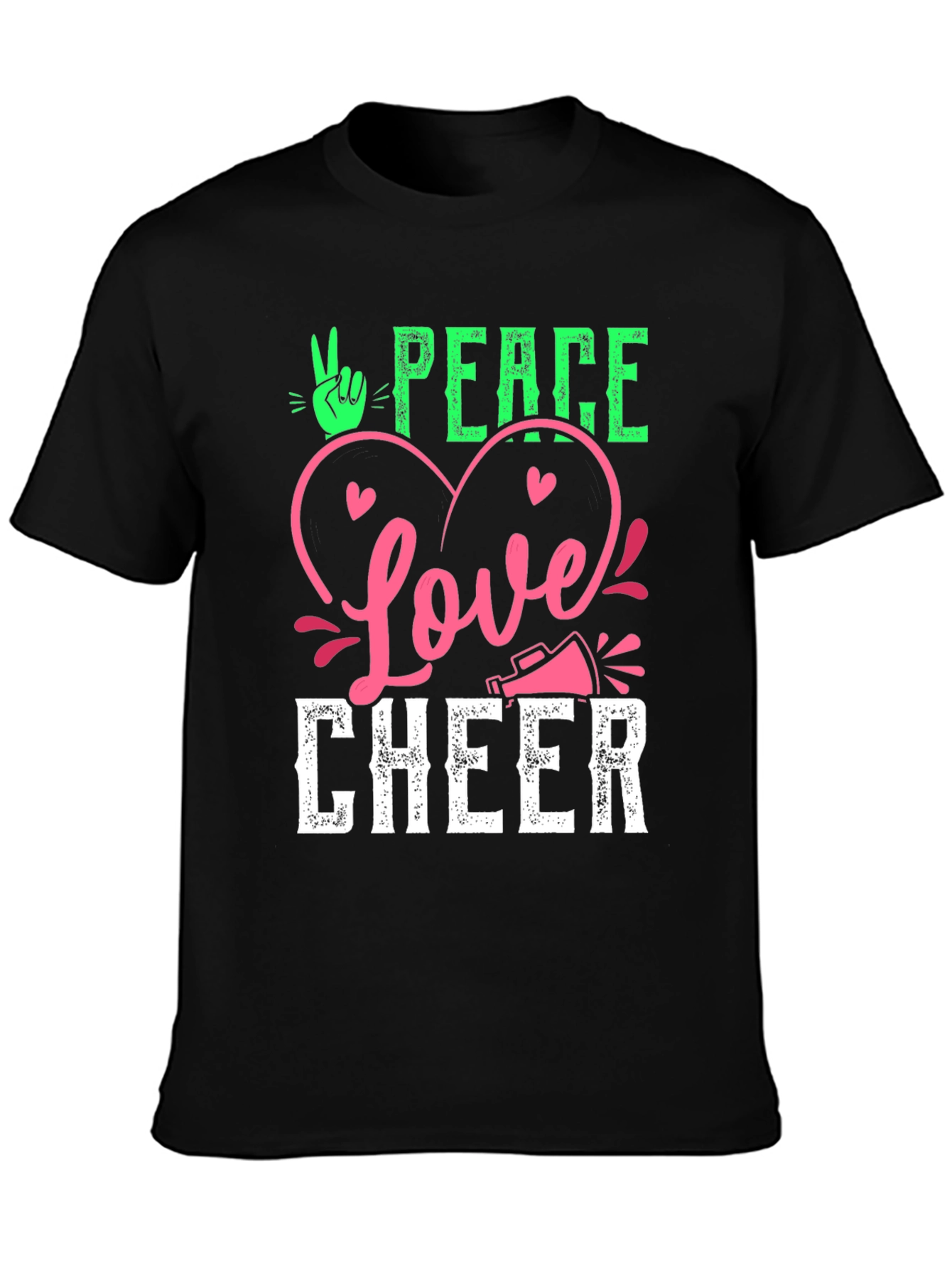 Peace Love Cheer Graphic T-Shirt