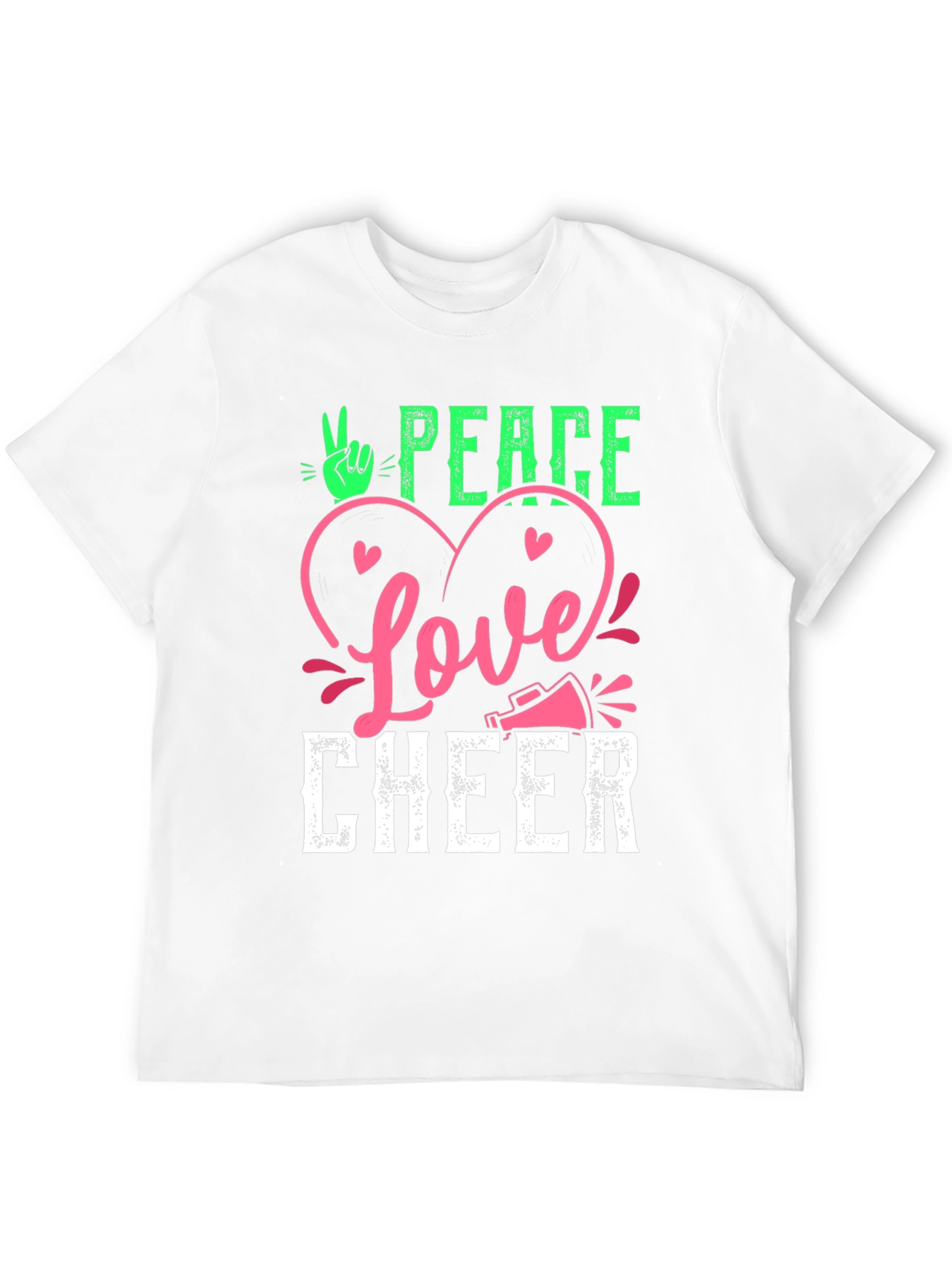 Peace Love Cheer Graphic T-Shirt
