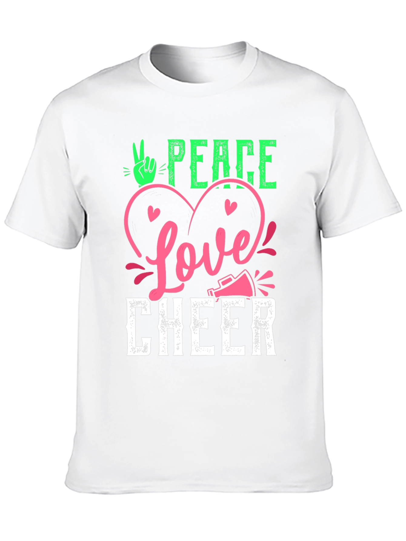 Peace Love Cheer Graphic T-Shirt