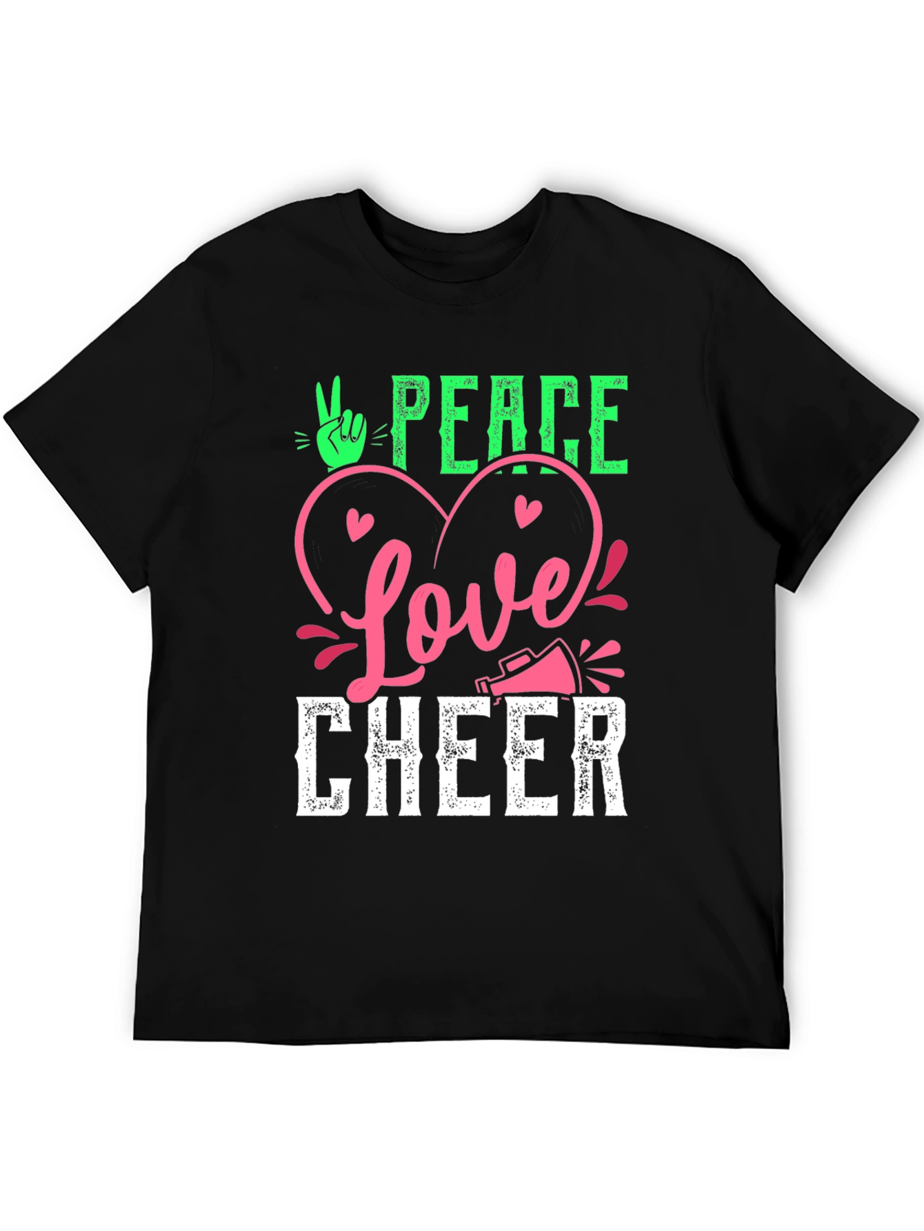 Peace Love Cheer Graphic T-Shirt