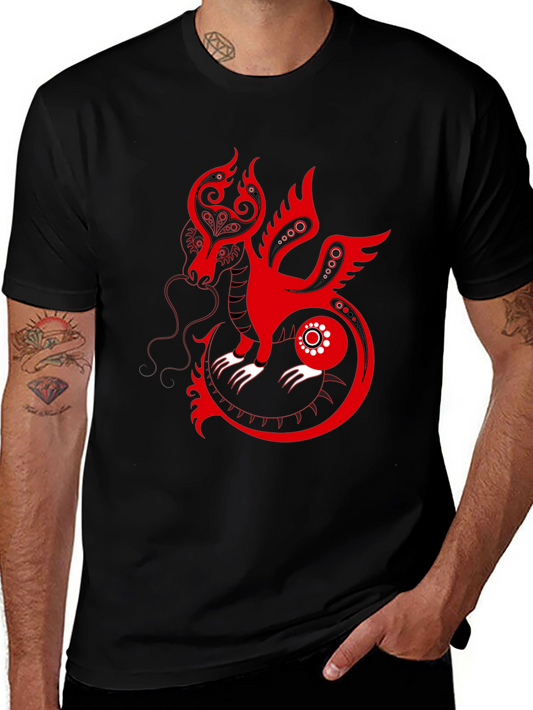 Red Dragon Graphic Print Tee