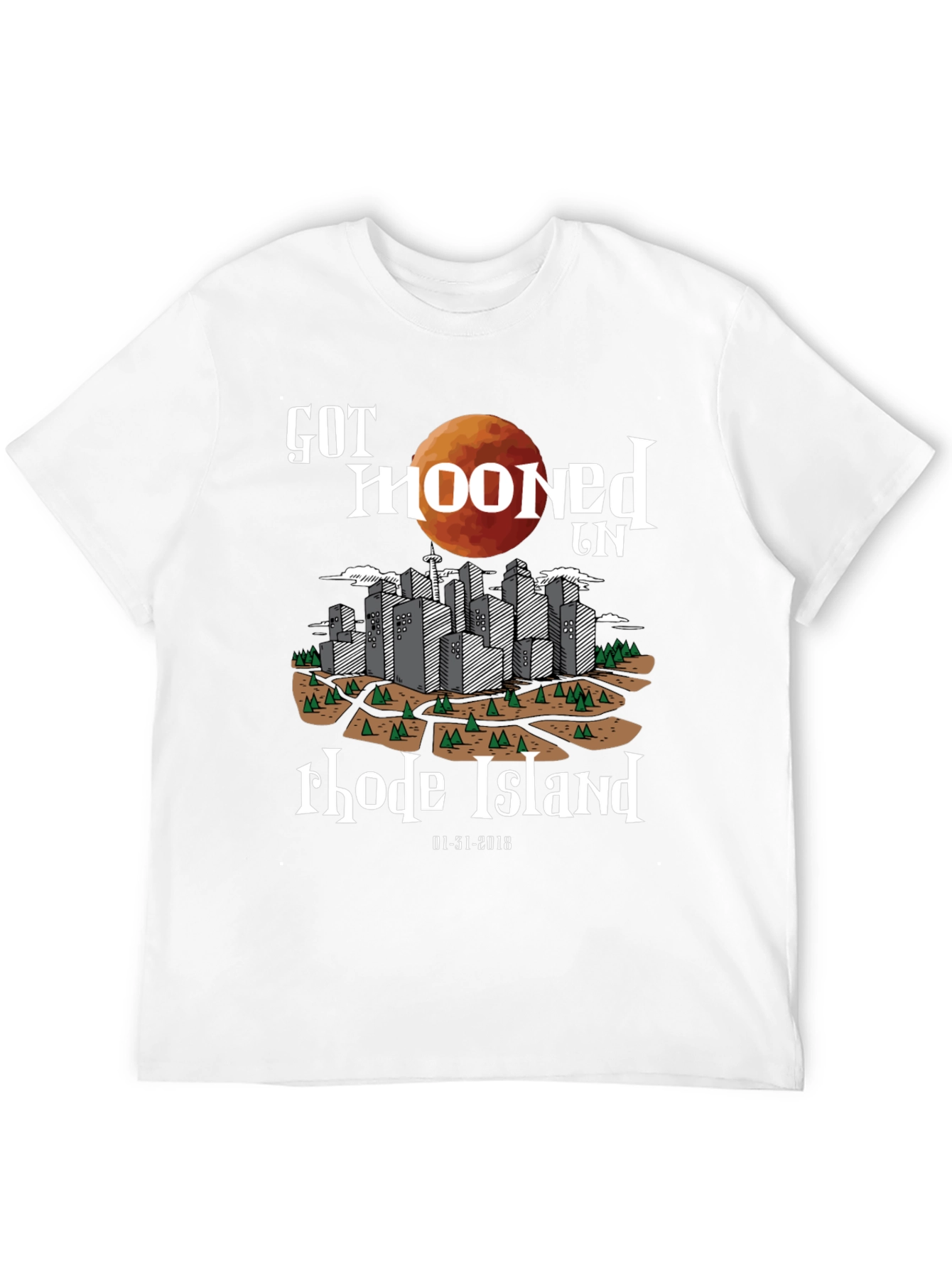 Got Mooned In Rhode Island Graphic T-Shirt