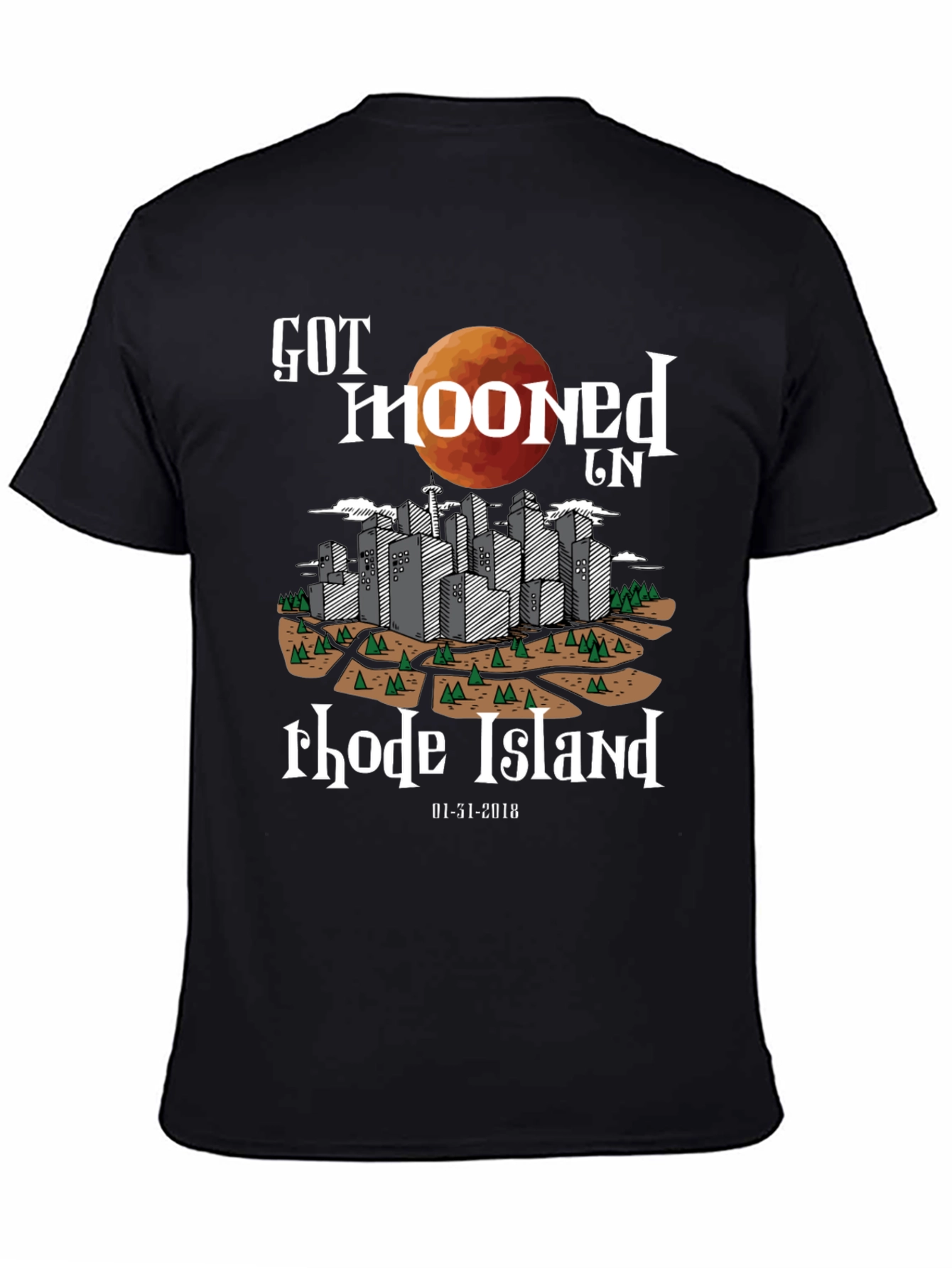 Got Mooned In Rhode Island Graphic T-Shirt
