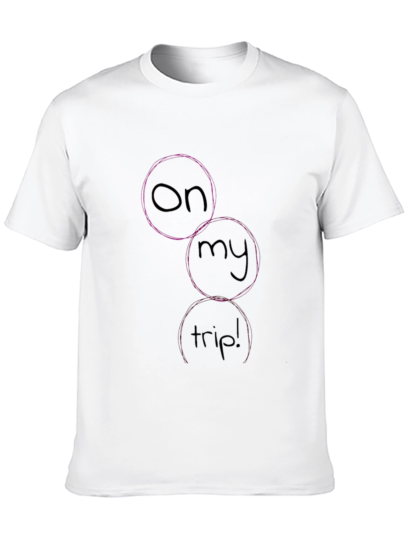 On My Trip Graphic Tee - Casual Black T-Shirt