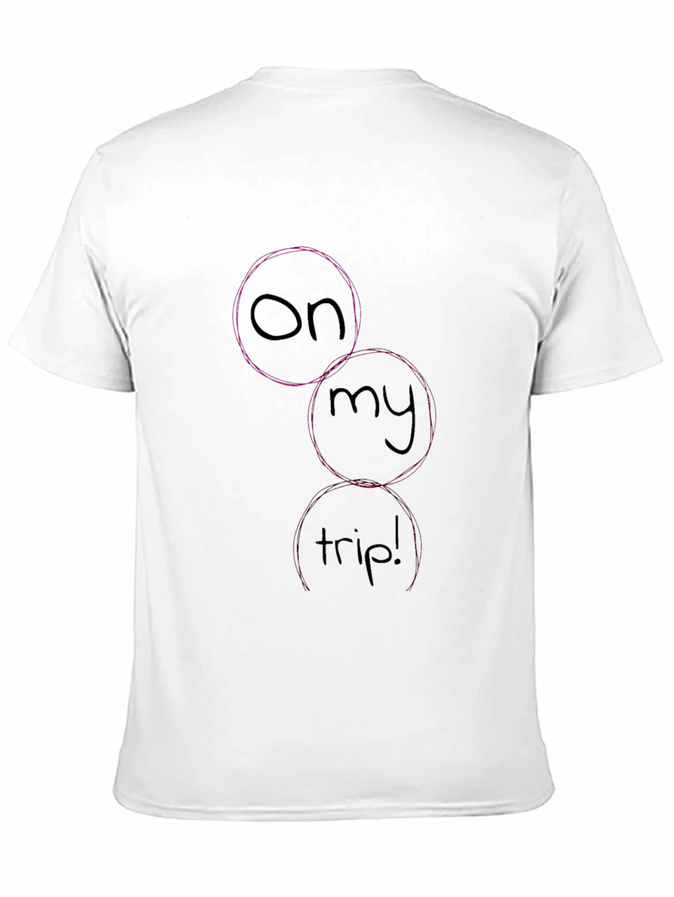 On My Trip Graphic Tee - Casual Black T-Shirt