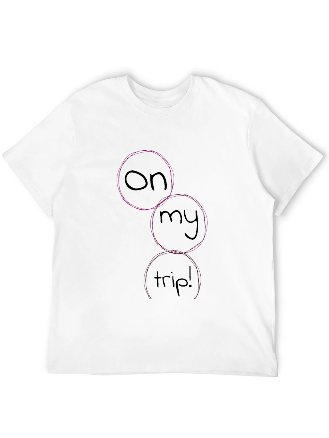 On My Trip Graphic Tee - Casual Black T-Shirt