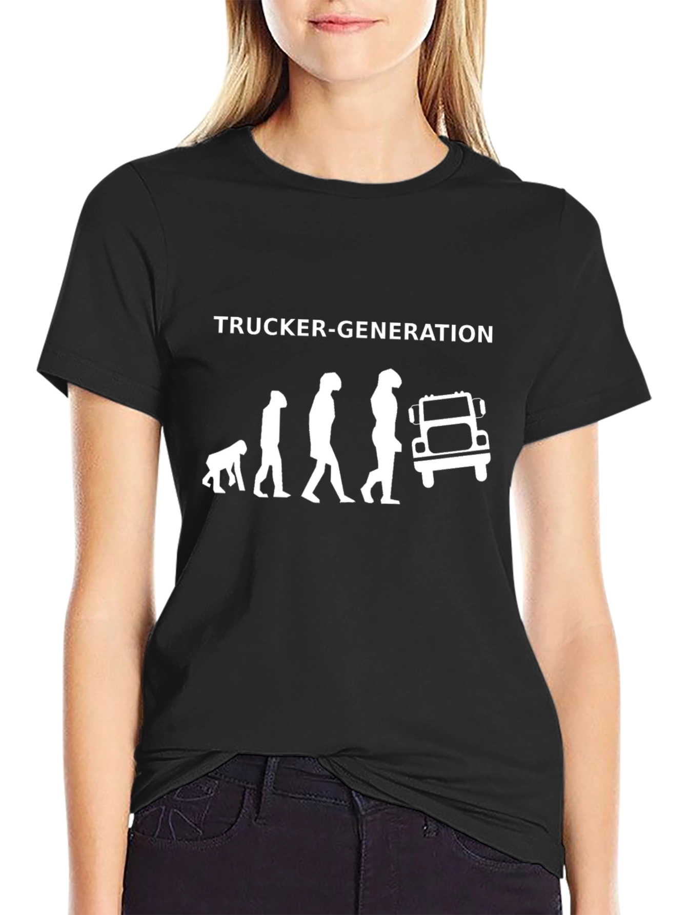 Trucker Evolution Black T-Shirt