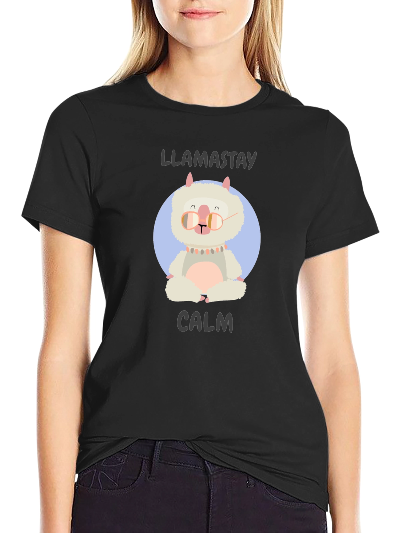 Llamastay Calm Graphic T-Shirt