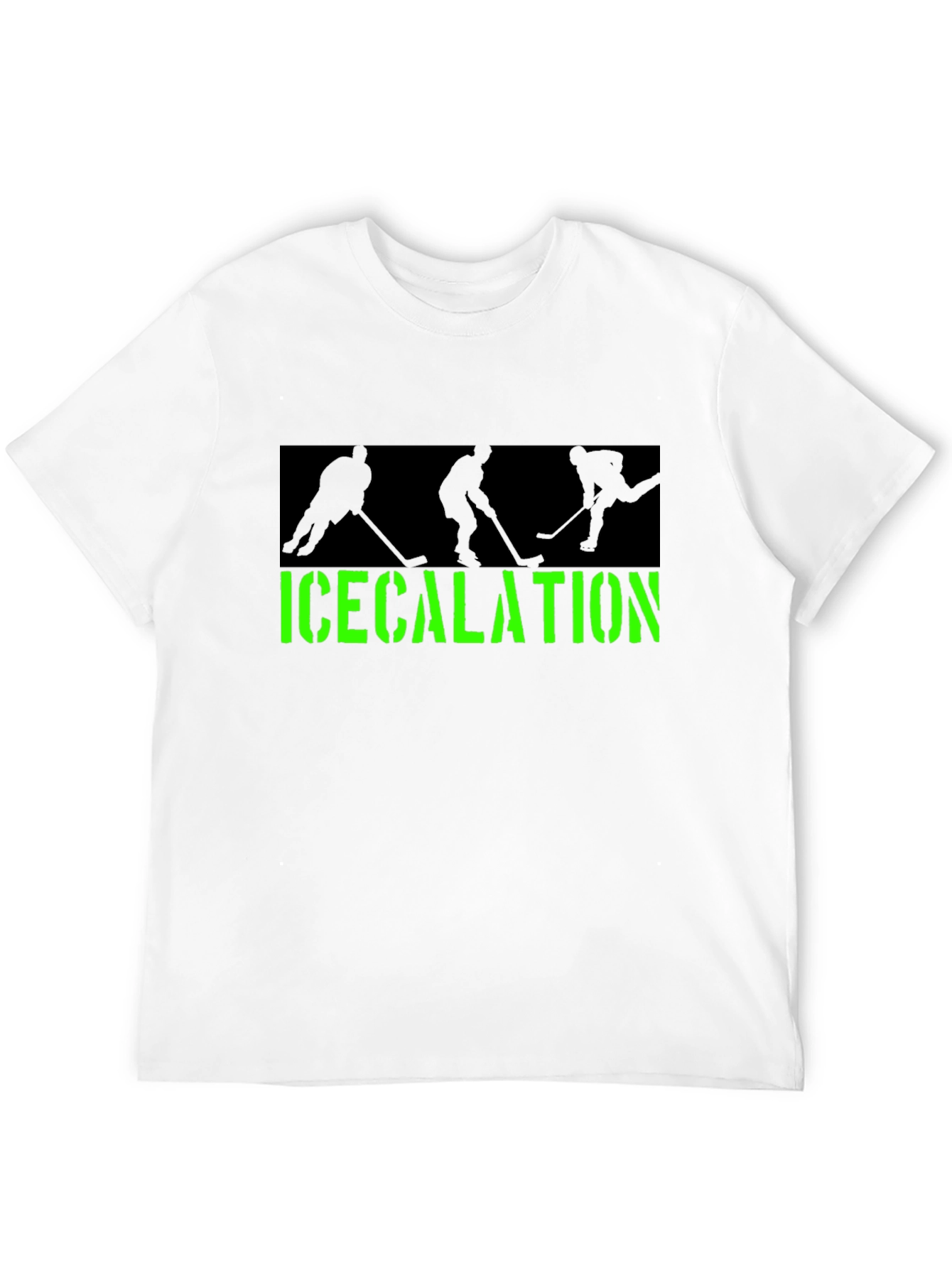 Icecalation Hockey Graphic T-Shirt - Black