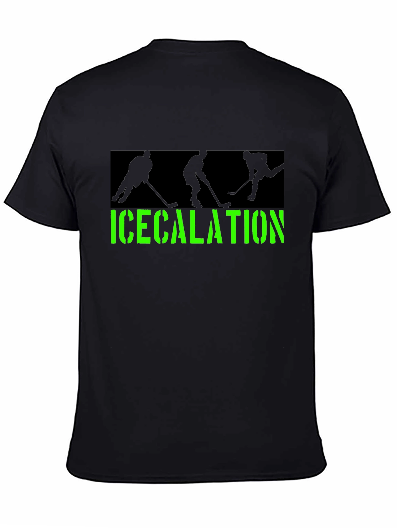 Icecalation Hockey Graphic T-Shirt - Black