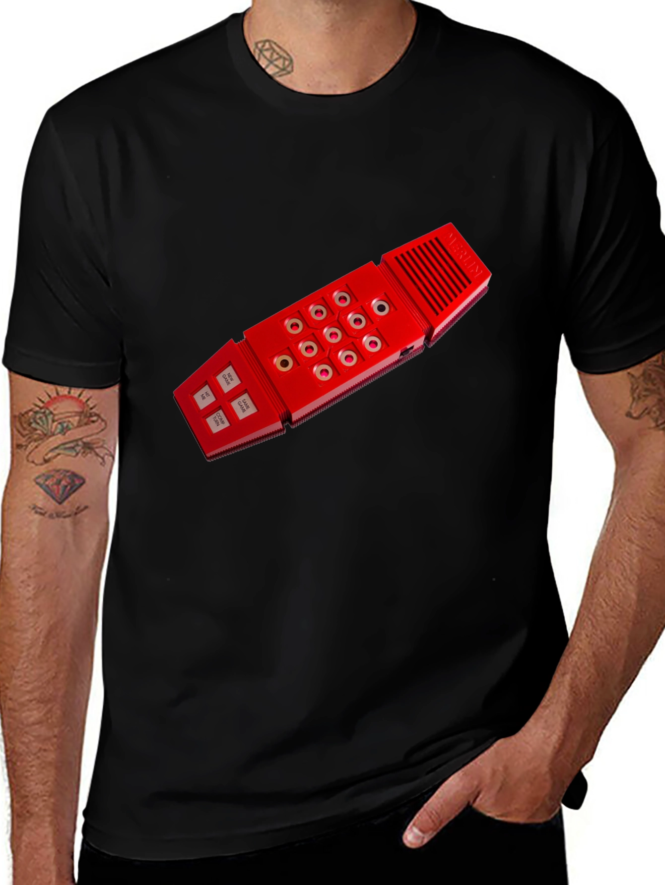 Retro Cassette Player T-Shirt - Black