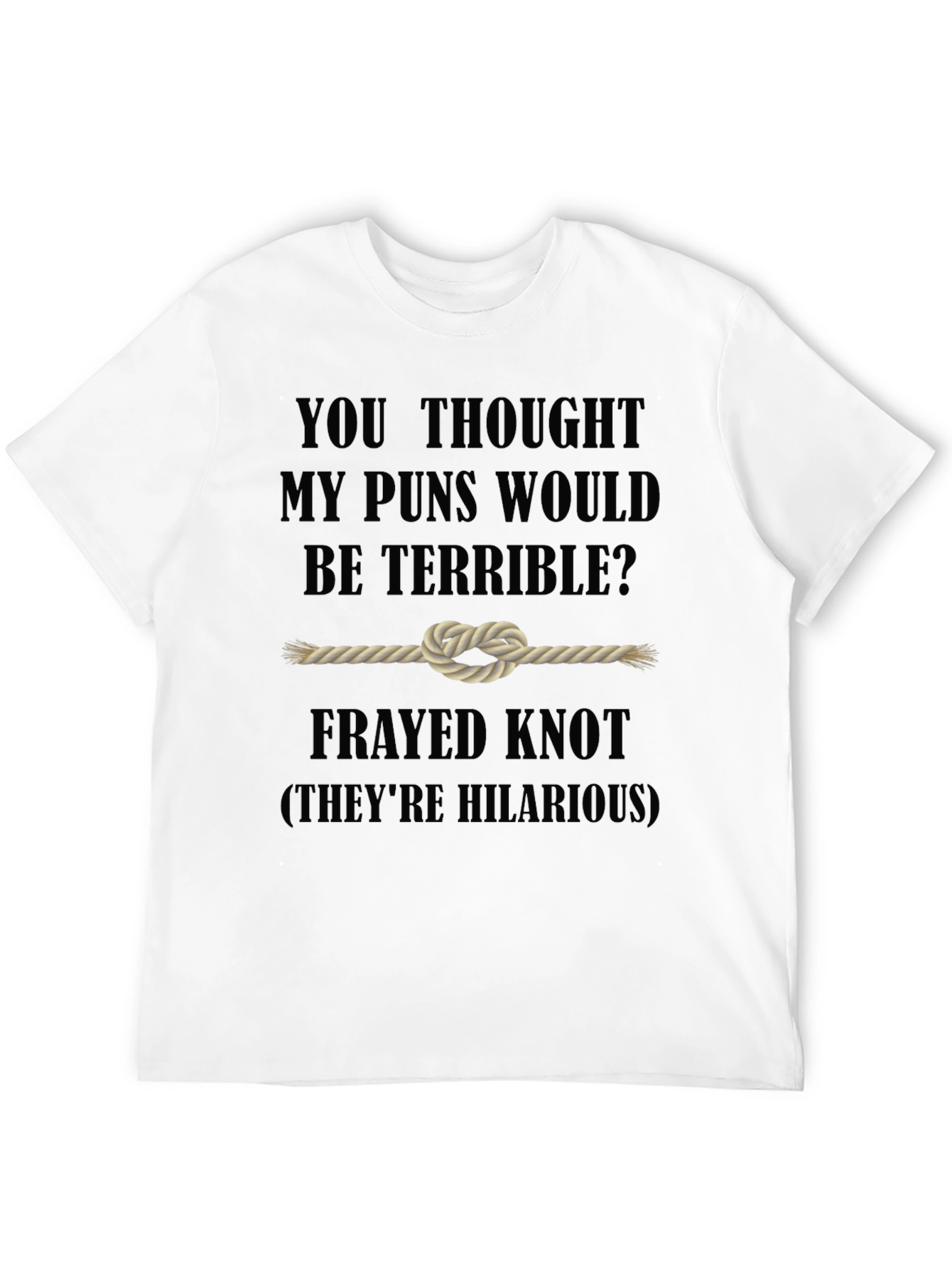 Punny Frayed Knot Graphic T-Shirt