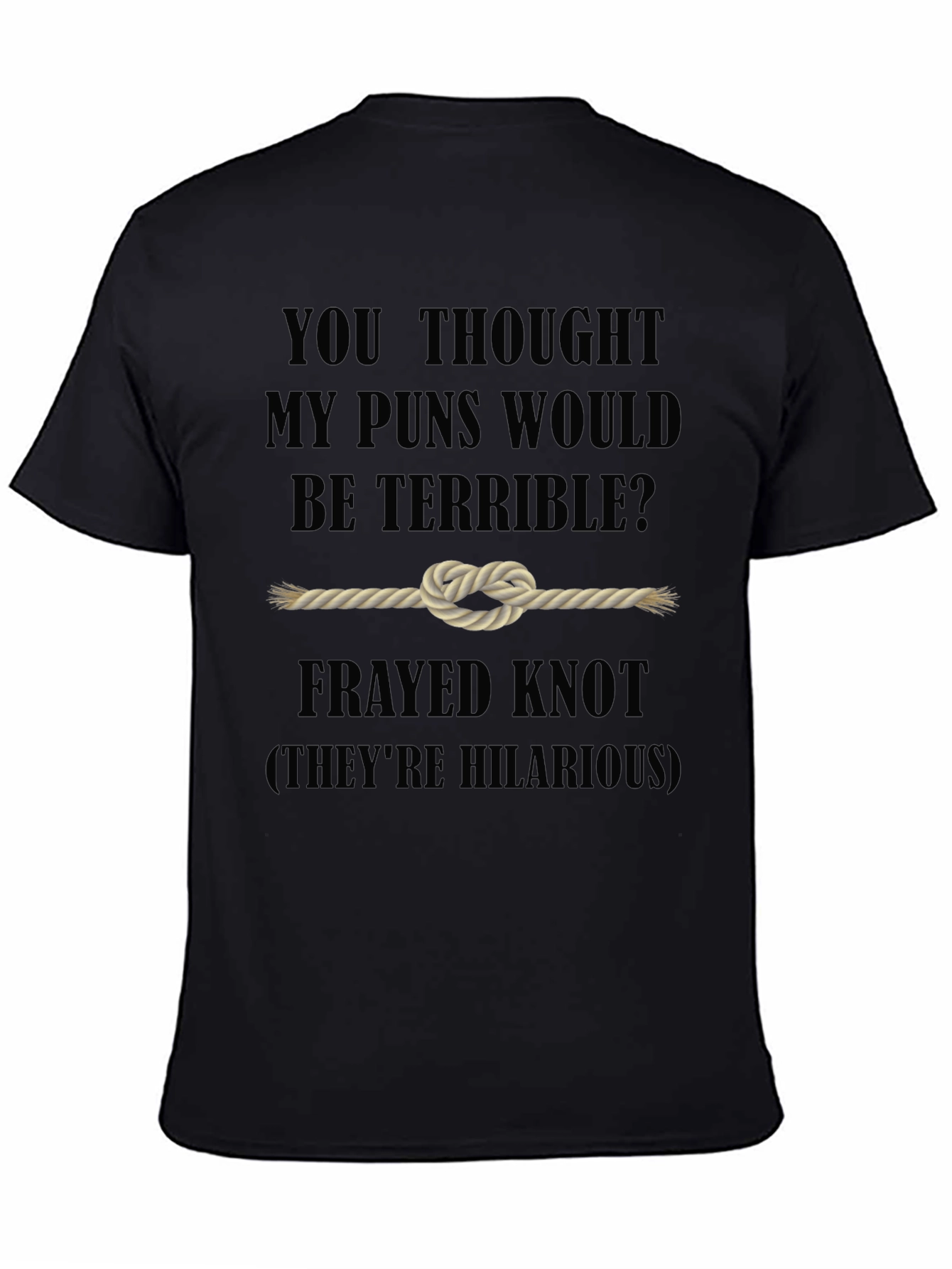 Punny Frayed Knot Graphic T-Shirt