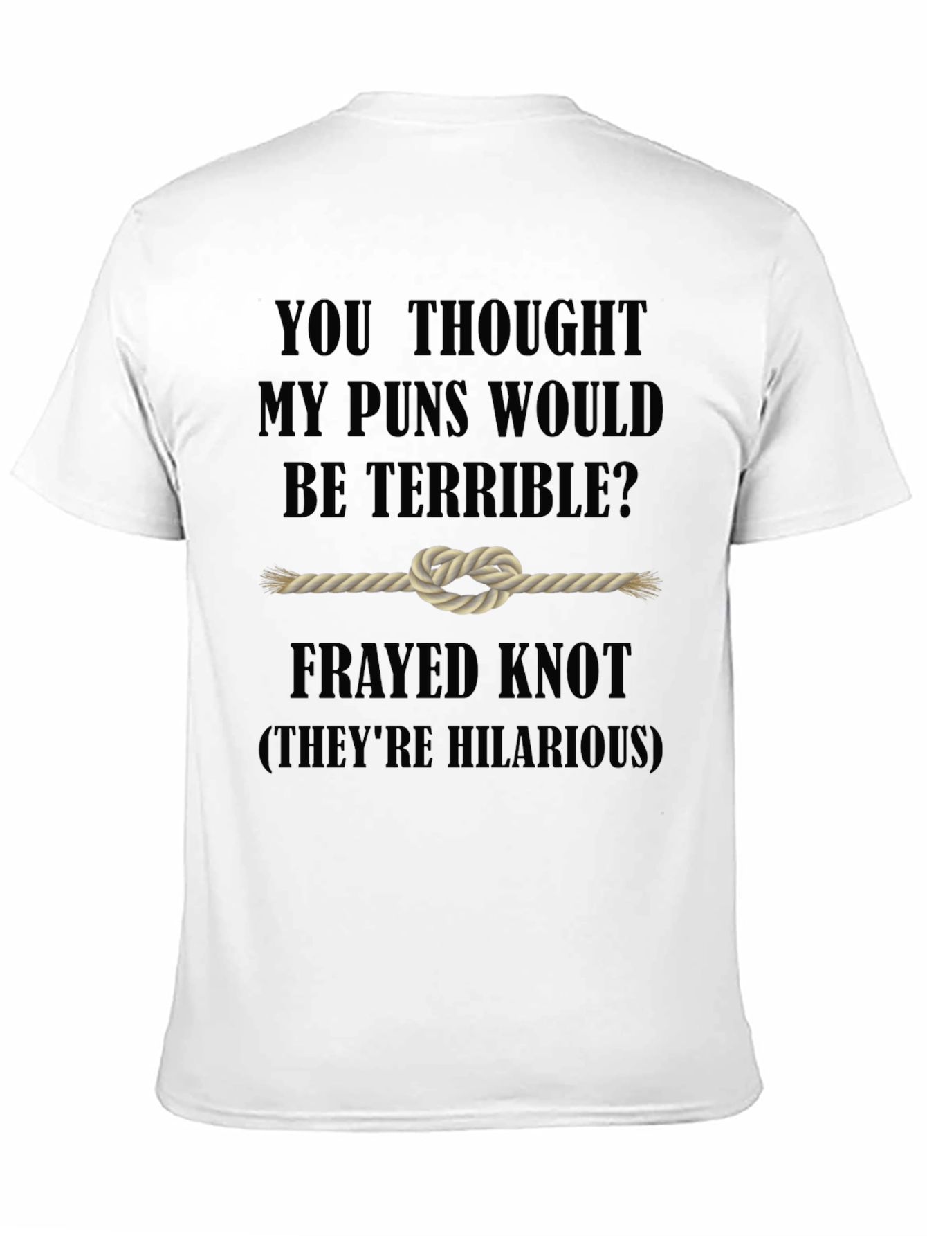 Punny Frayed Knot Graphic T-Shirt
