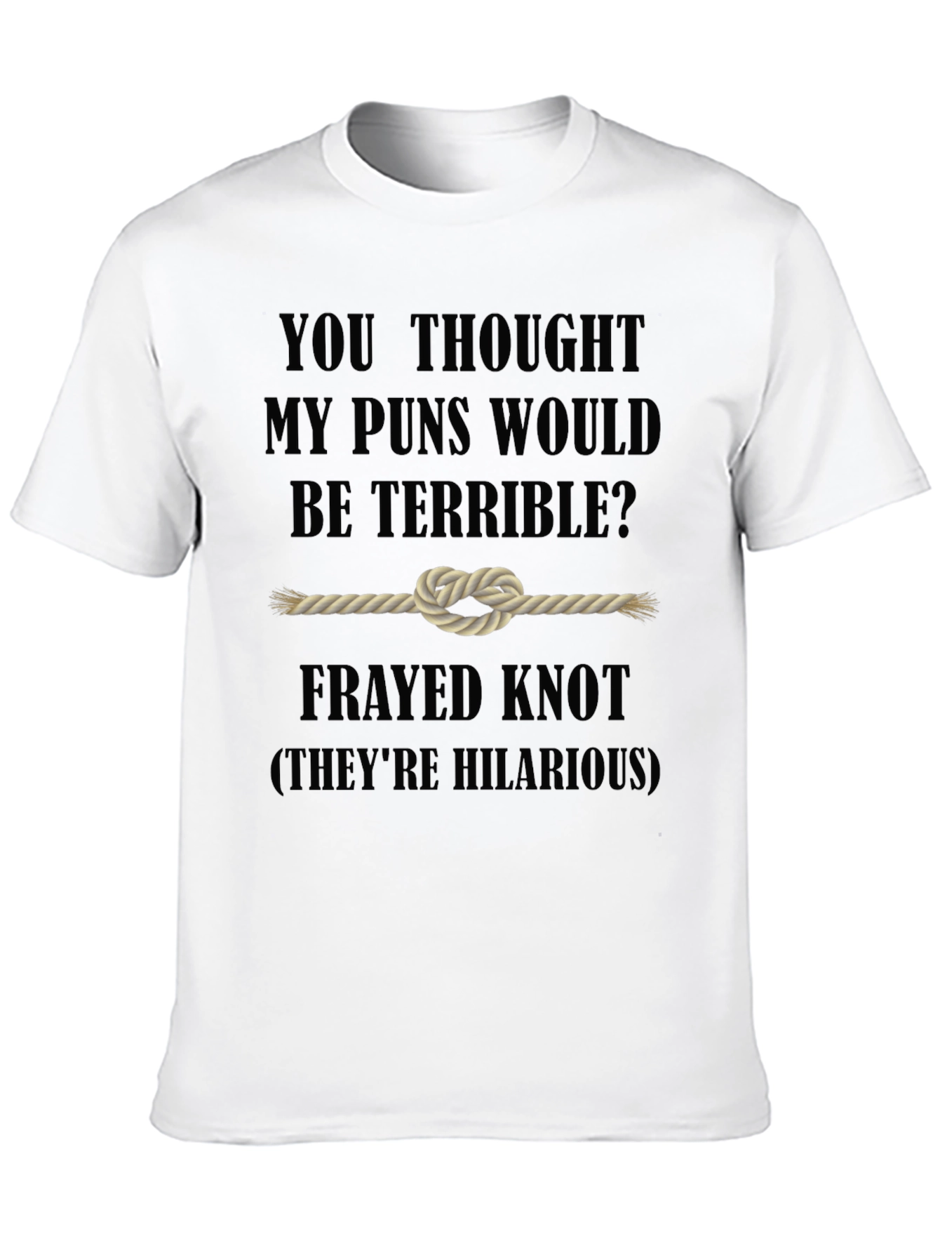 Punny Frayed Knot Graphic T-Shirt