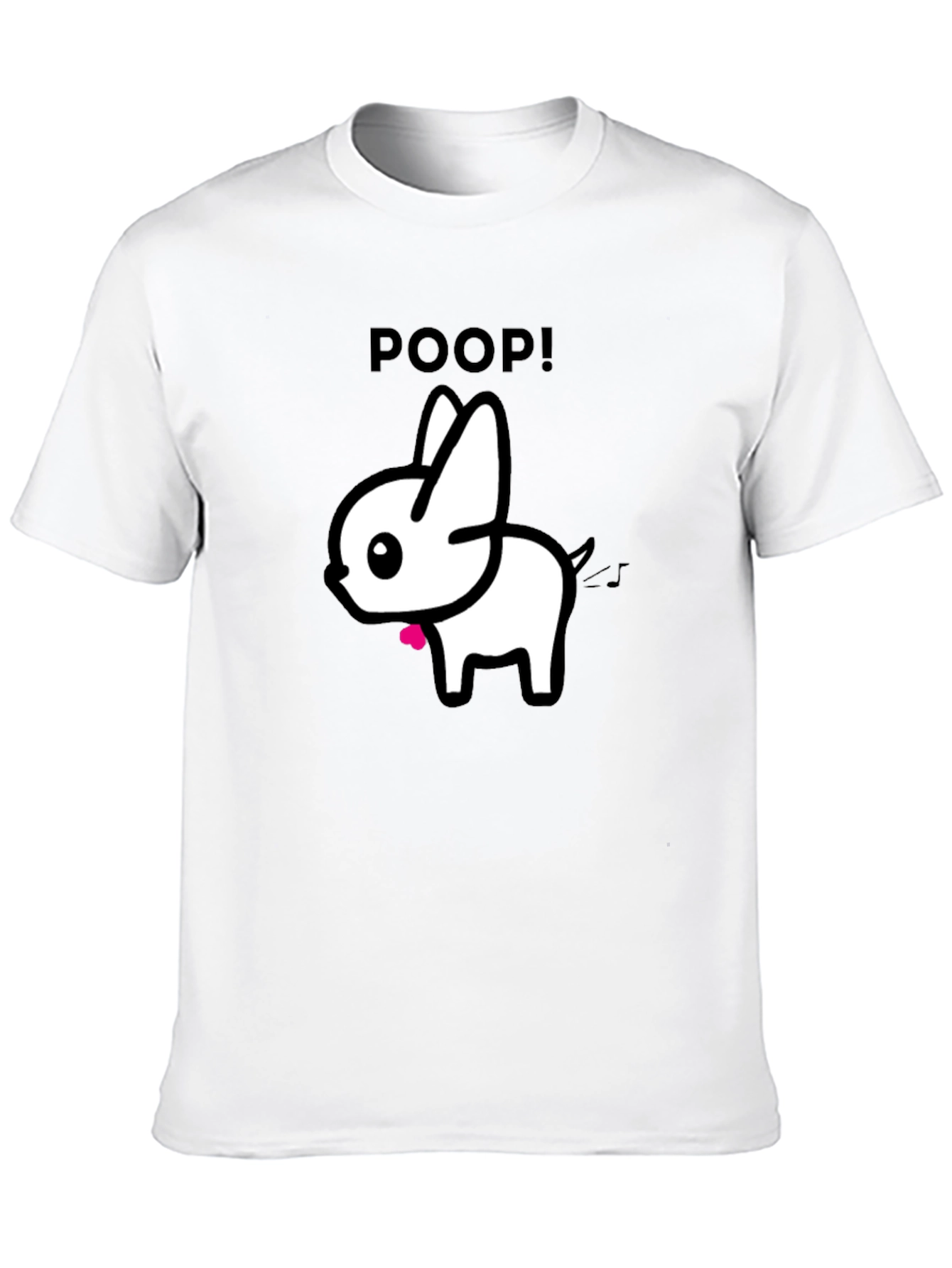 Funny Poop Dog Black Graphic T-Shirt
