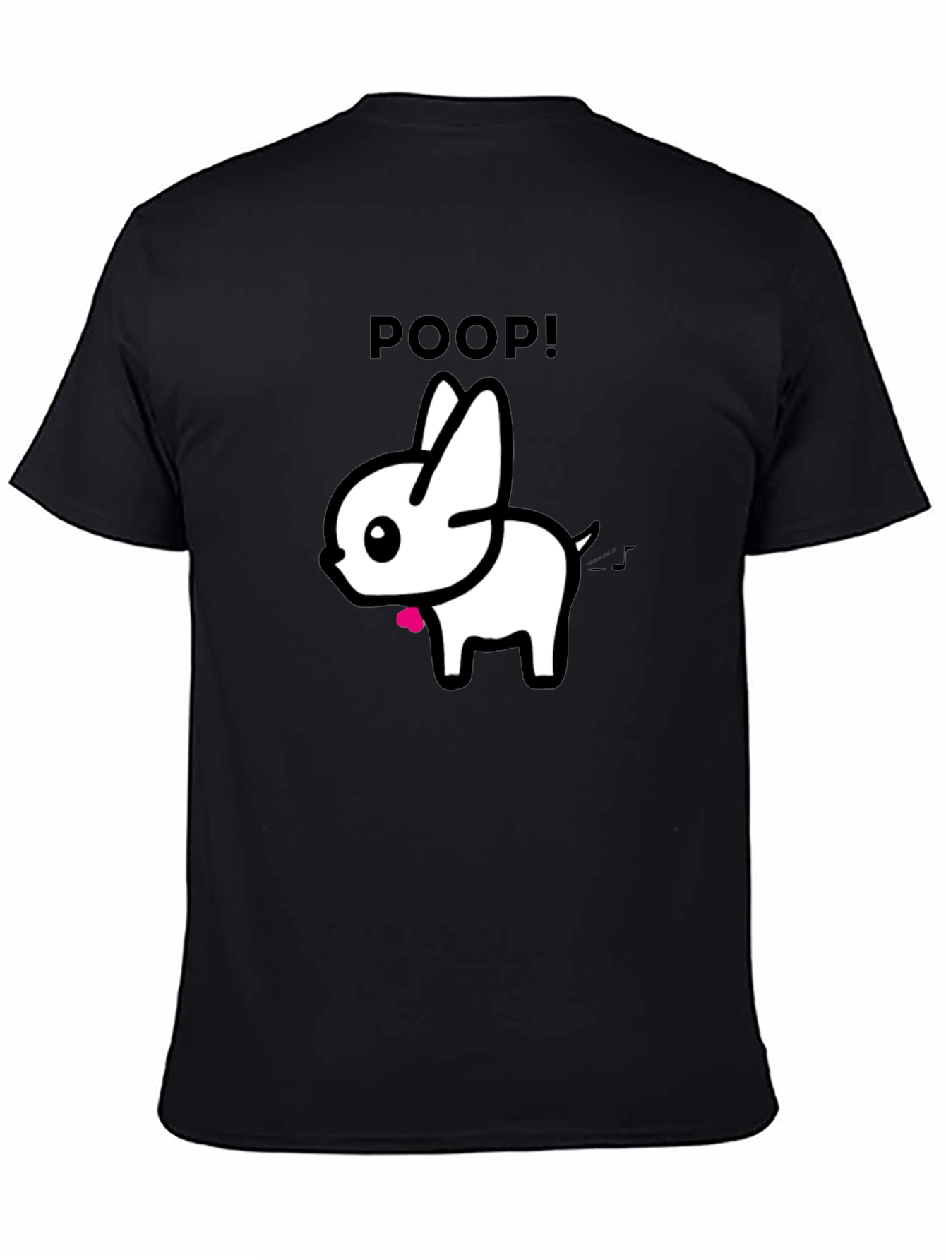 Funny Poop Dog Black Graphic T-Shirt