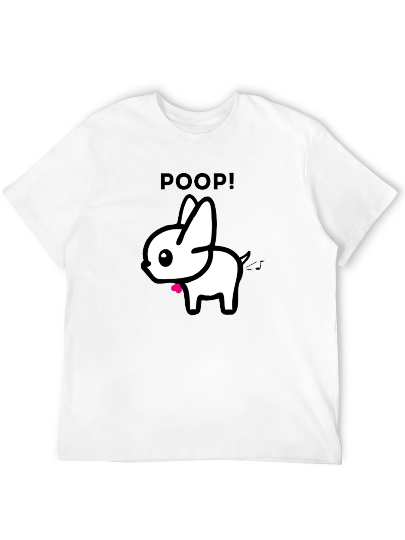 Funny Poop Dog Black Graphic T-Shirt