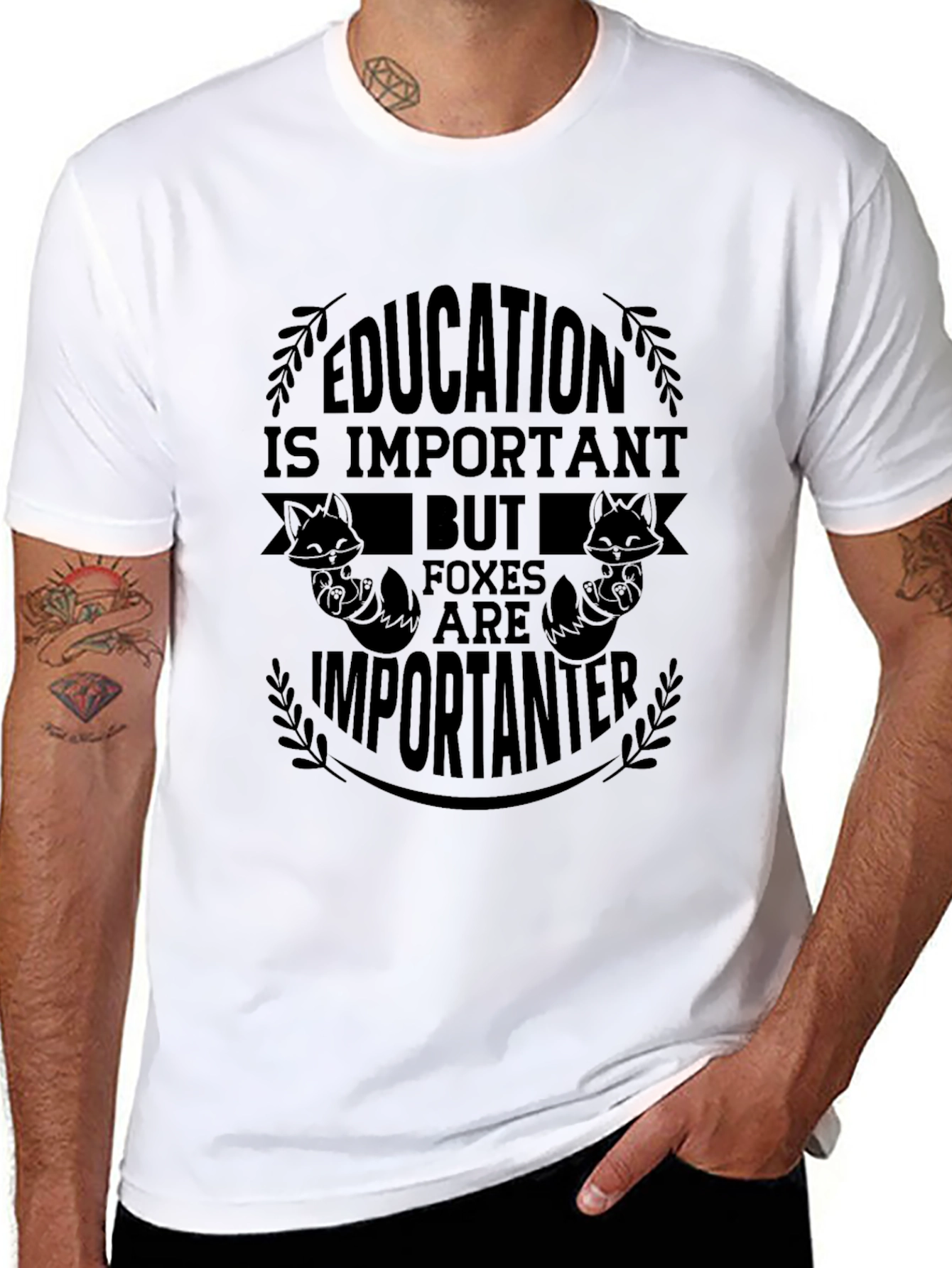 Education Important Foxes Are Importanter T-Shirt