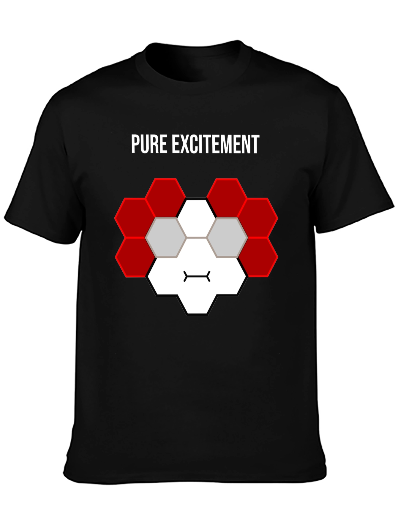 Pure Excitement Graphic Tee - Unique Hexagon Design