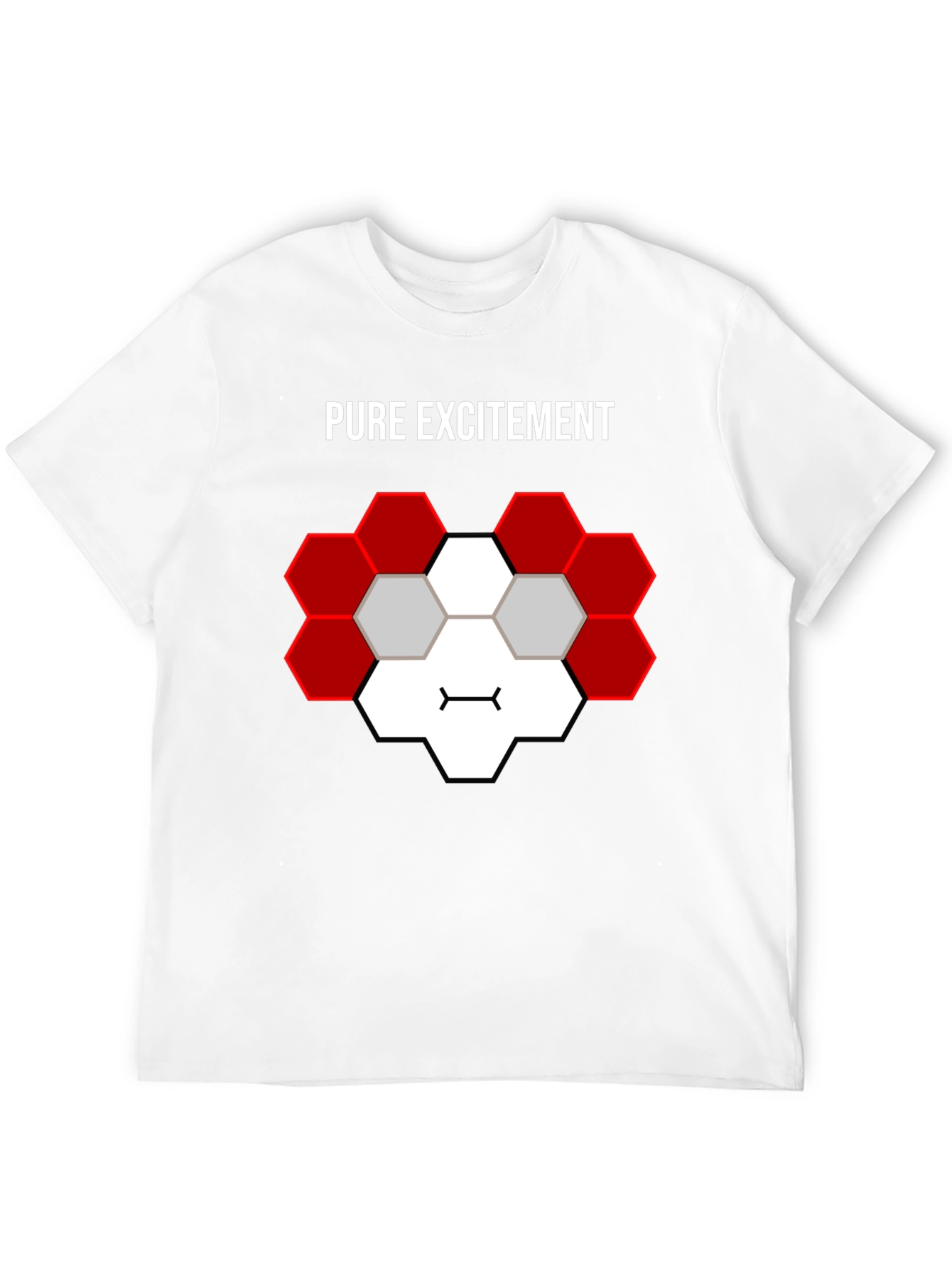 Pure Excitement Graphic Tee - Unique Hexagon Design