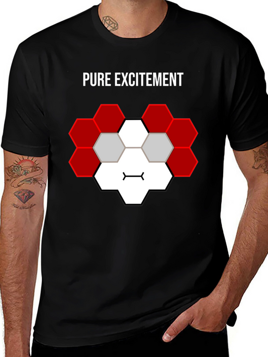 Pure Excitement Graphic Tee - Unique Hexagon Design