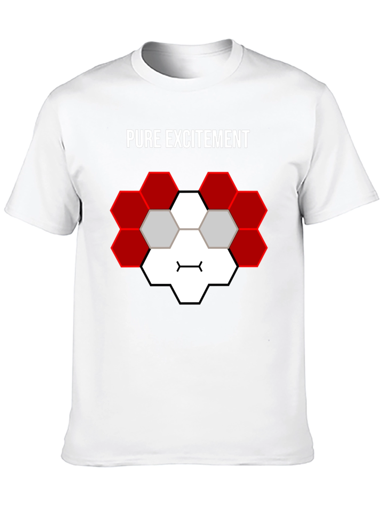 Pure Excitement Graphic Tee - Unique Hexagon Design