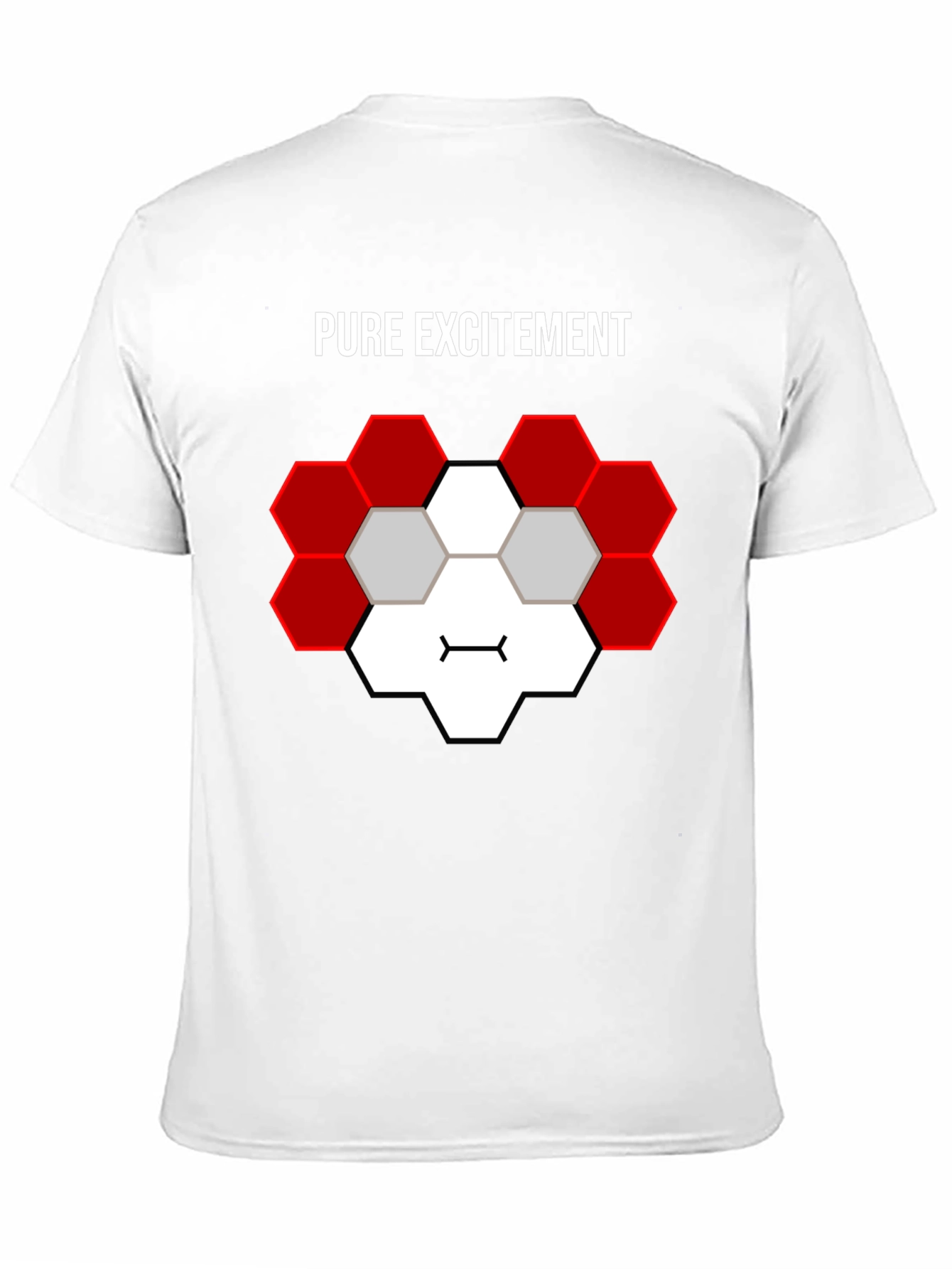 Pure Excitement Graphic Tee - Unique Hexagon Design