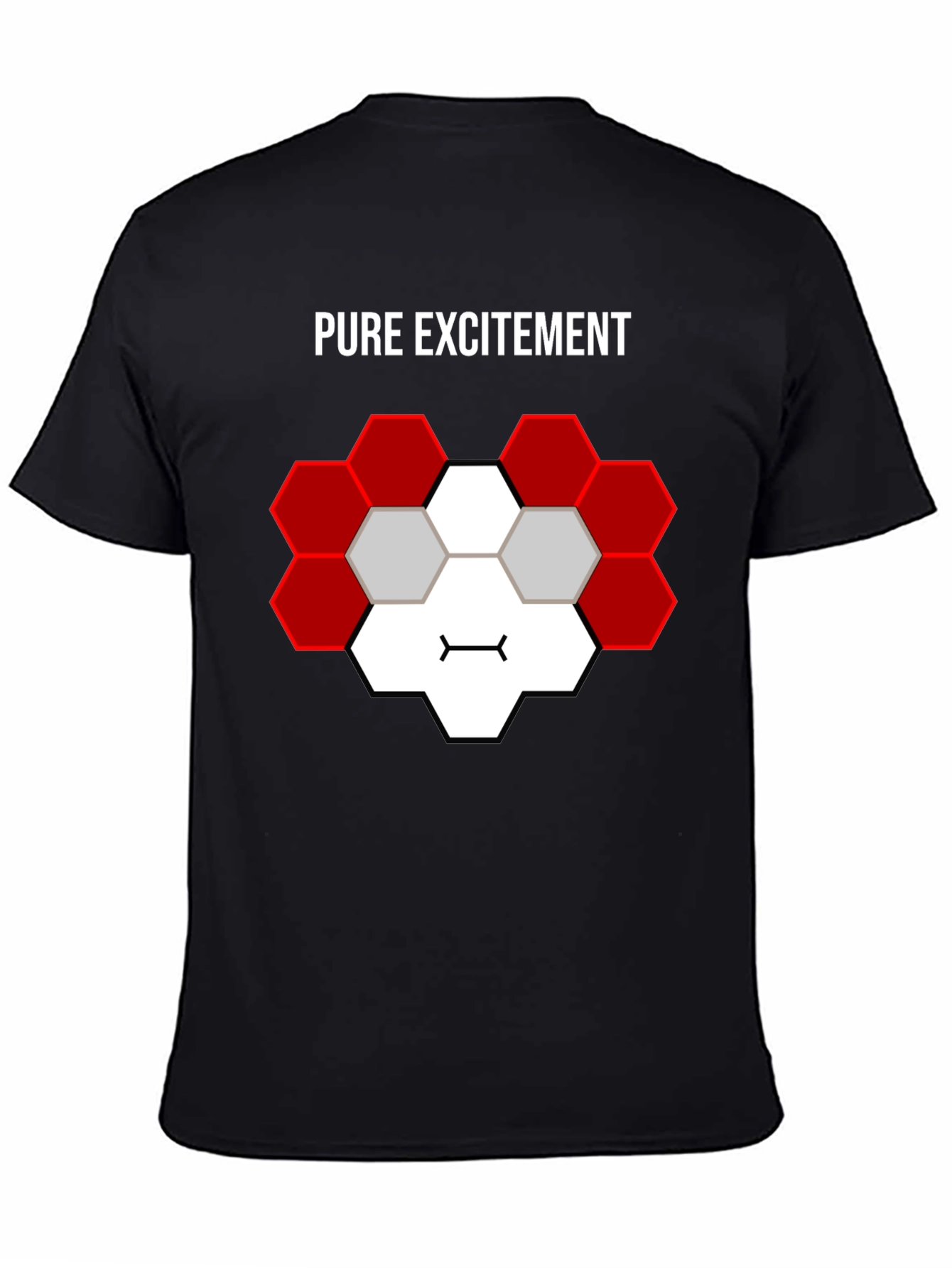 Pure Excitement Graphic Tee - Unique Hexagon Design