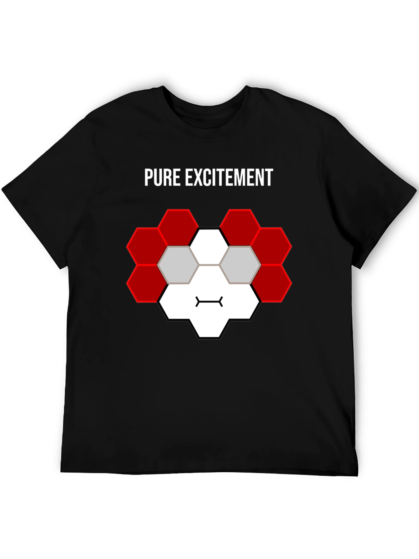 Pure Excitement Graphic Tee - Unique Hexagon Design