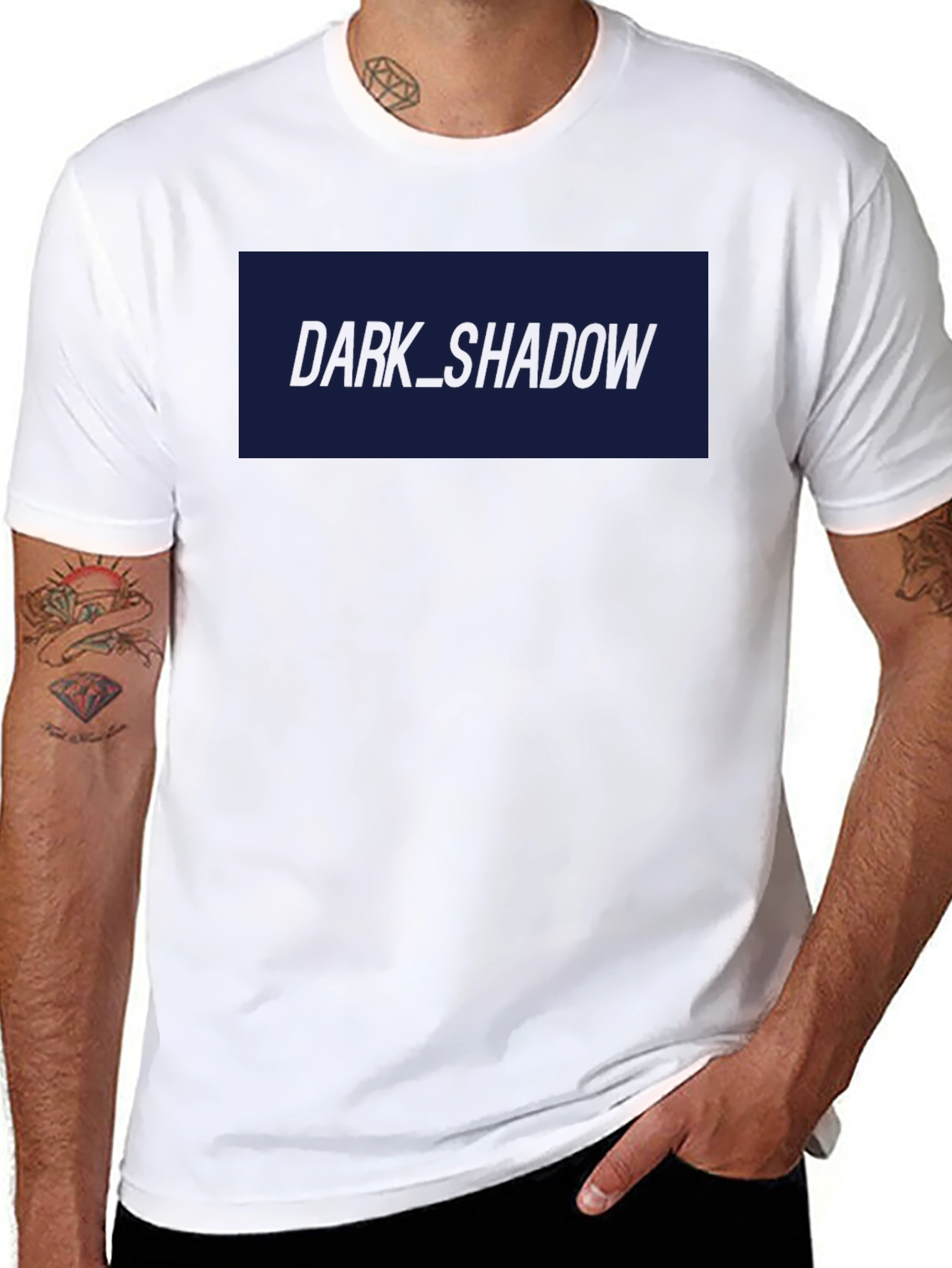 Dark Shadow Graphic Tee - Premium Black Cotton