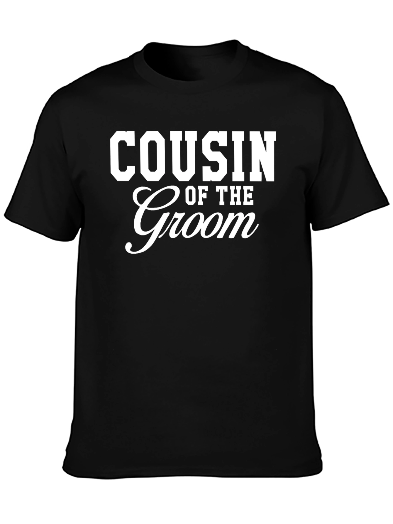 Cousin of the Groom Black T-Shirt