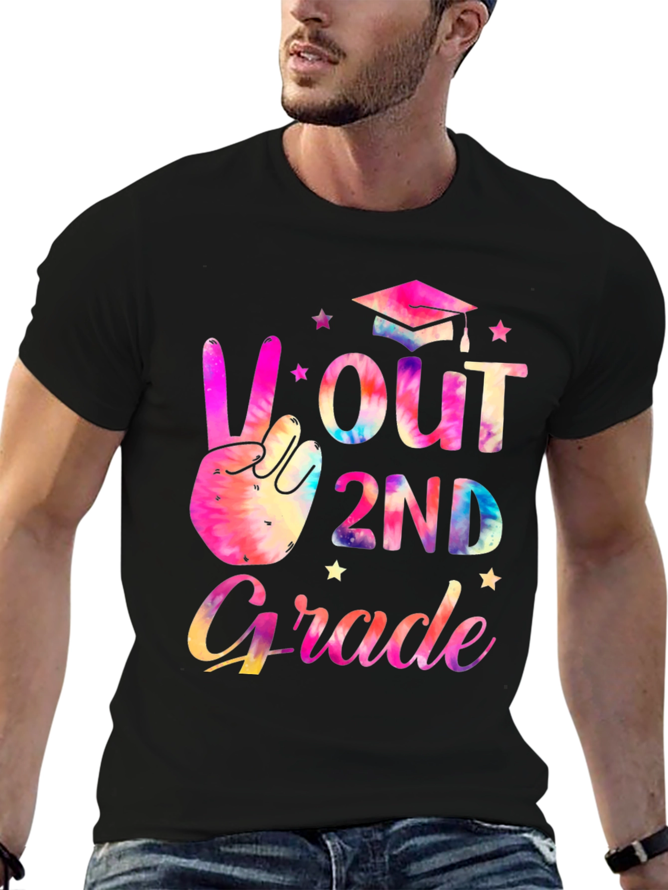 Peace Out 2nd Grade Tie Dye T-Shirt