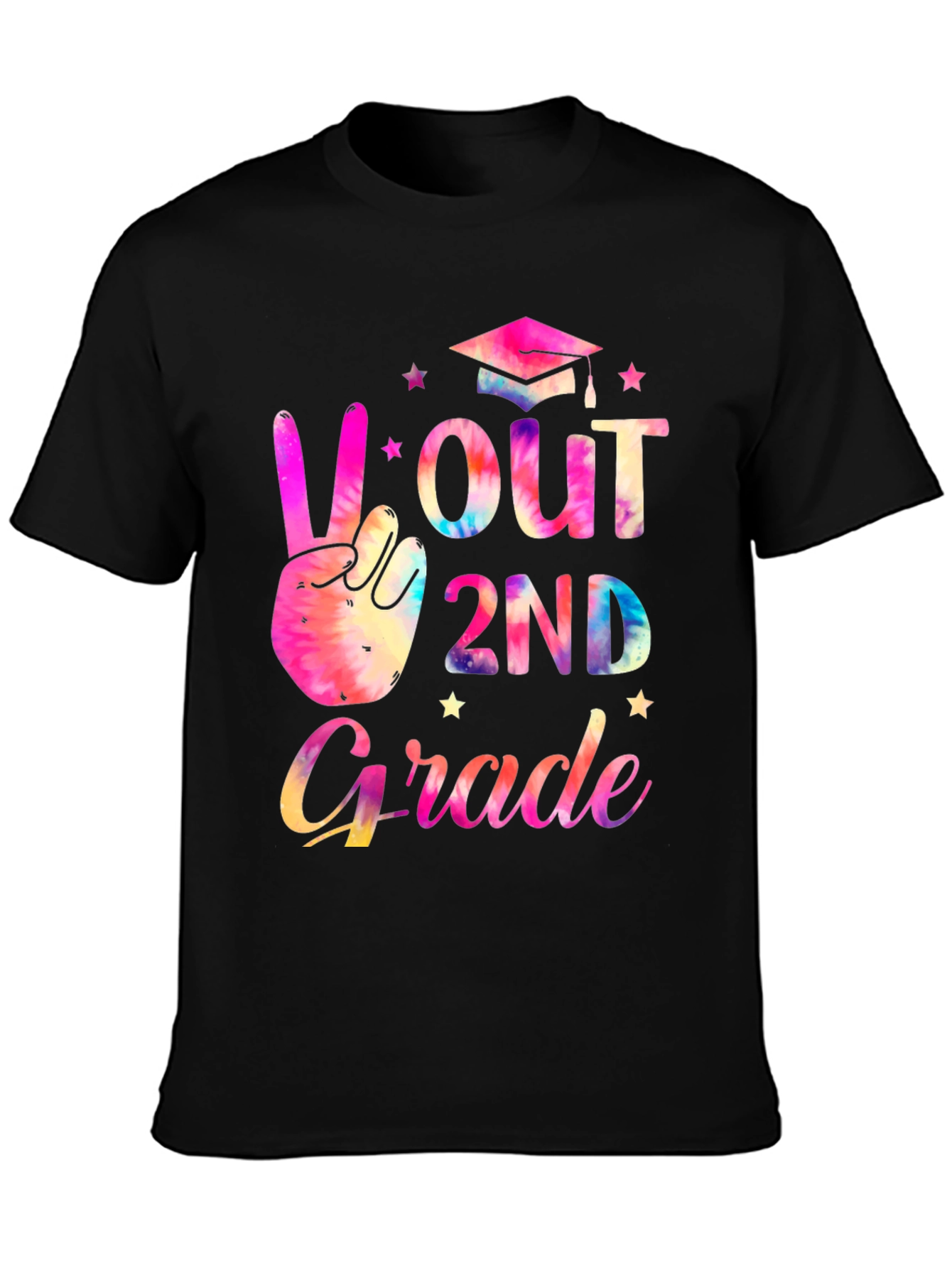 Peace Out 2nd Grade Tie Dye T-Shirt