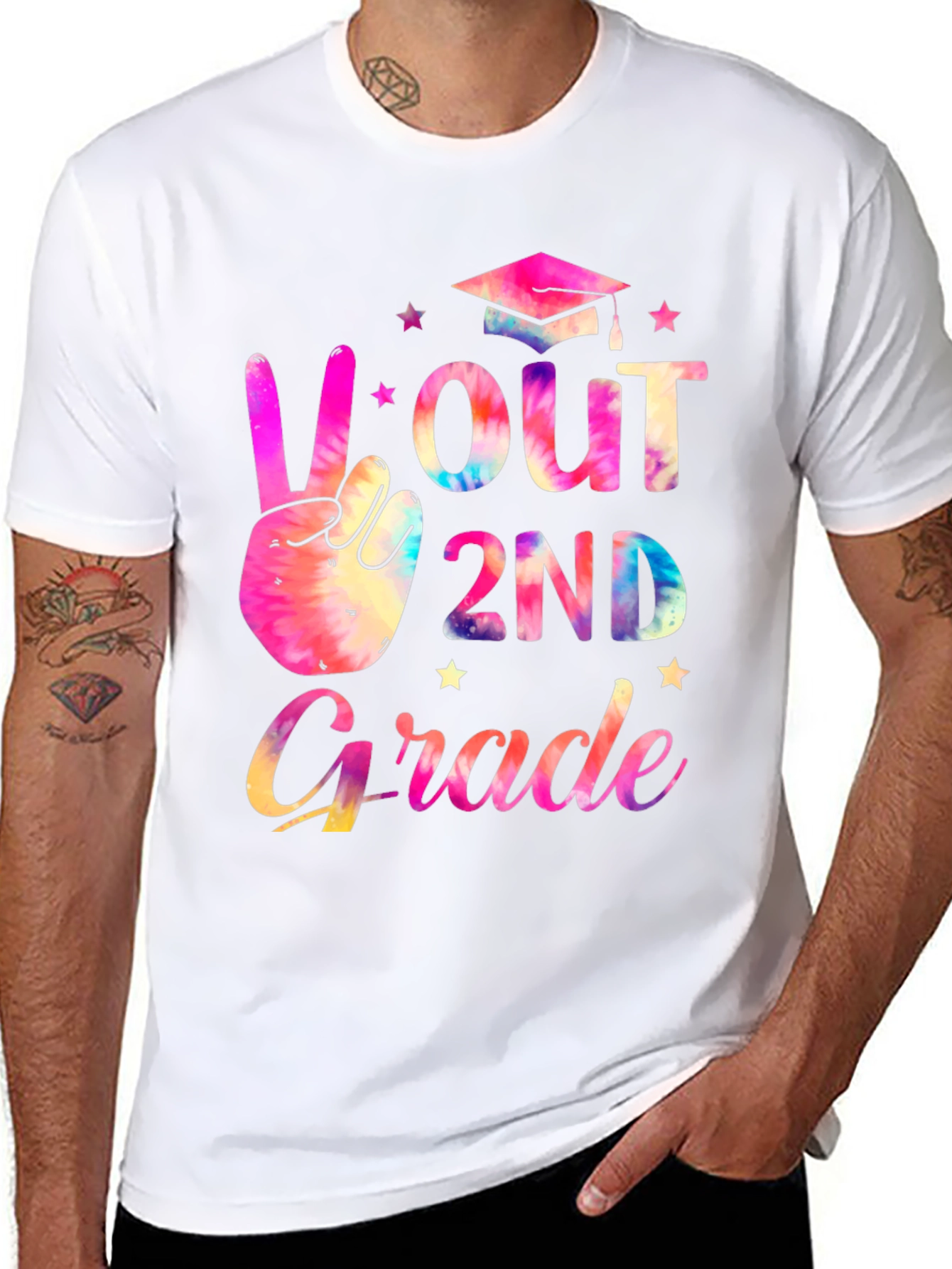 Peace Out 2nd Grade Tie Dye T-Shirt