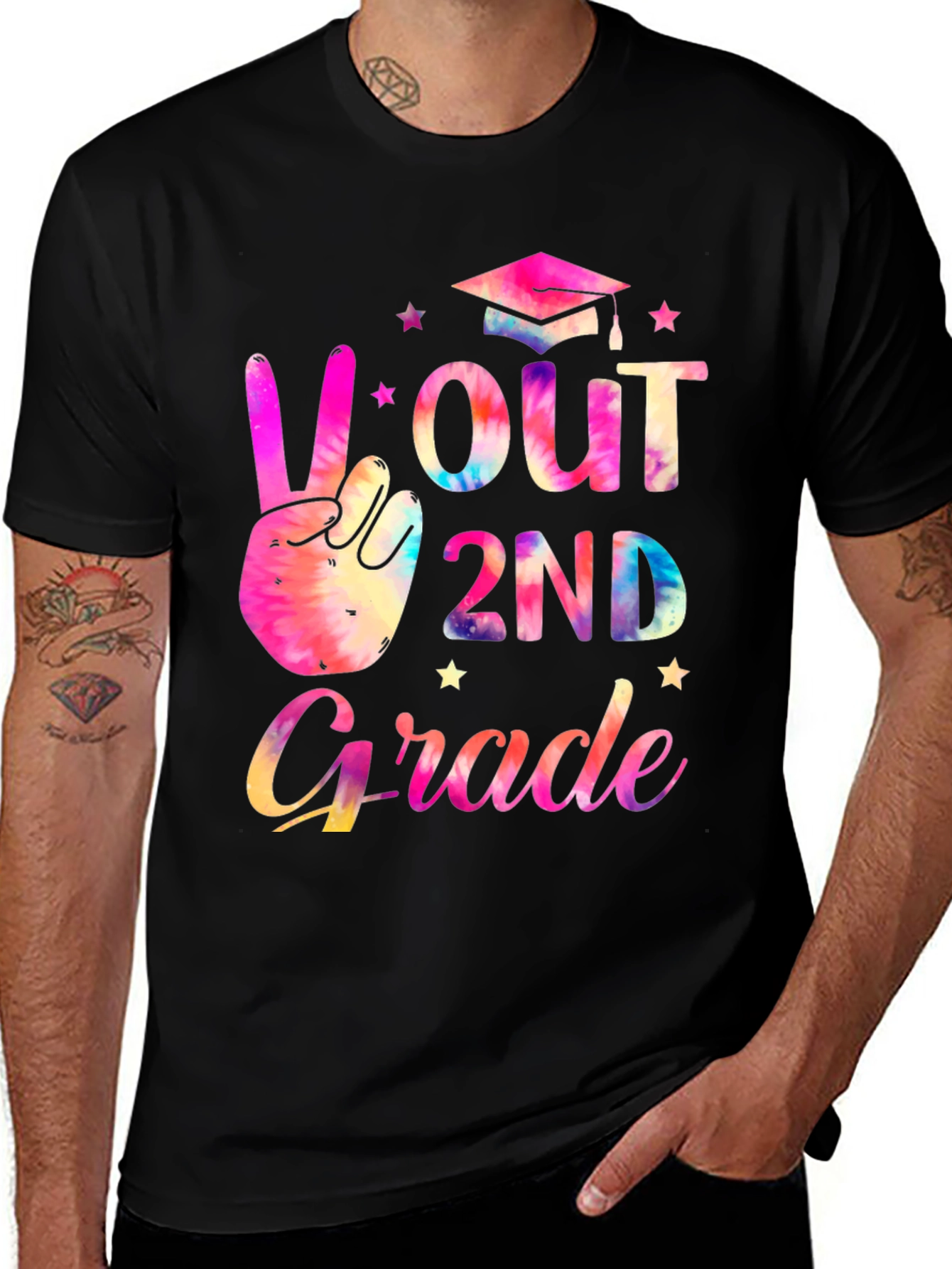 Peace Out 2nd Grade Tie Dye T-Shirt