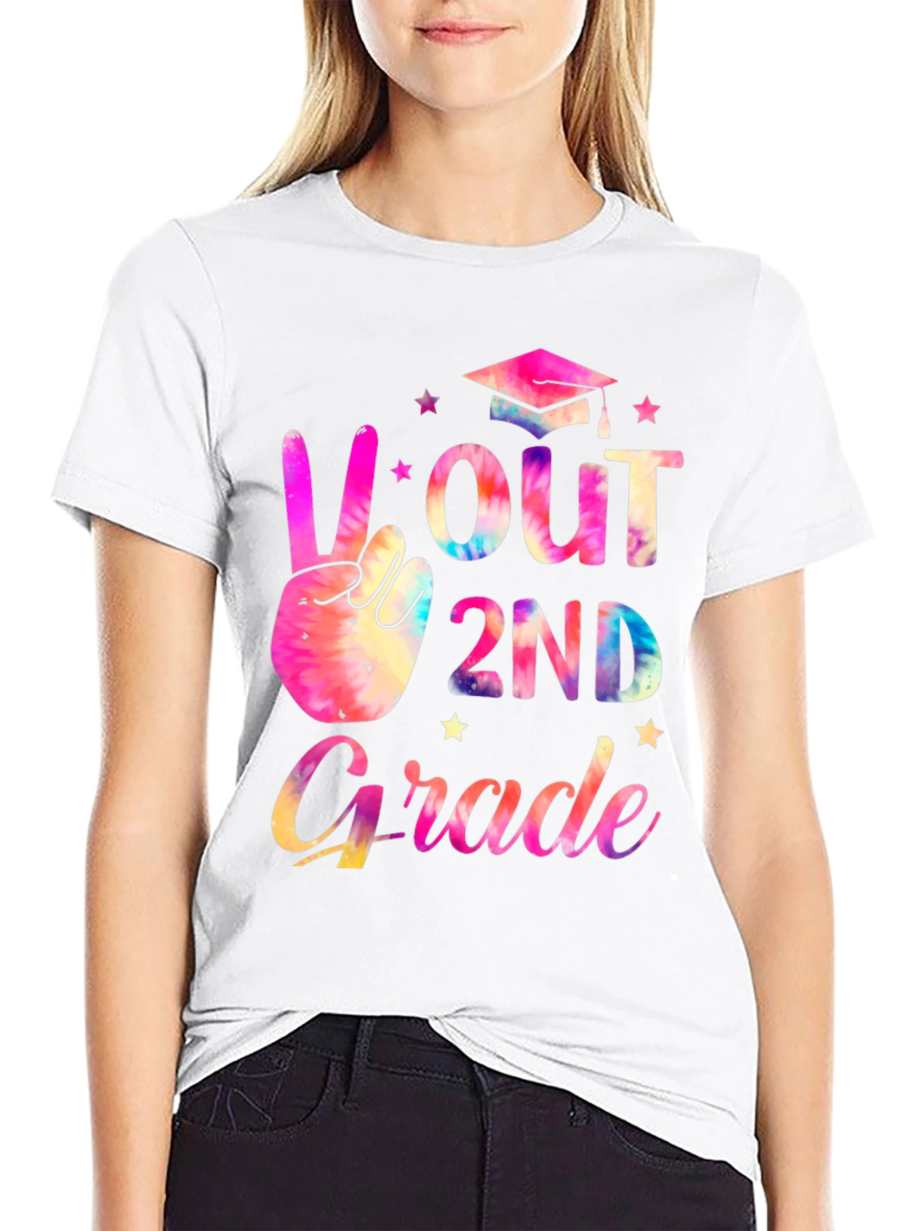 Peace Out 2nd Grade Tie Dye T-Shirt