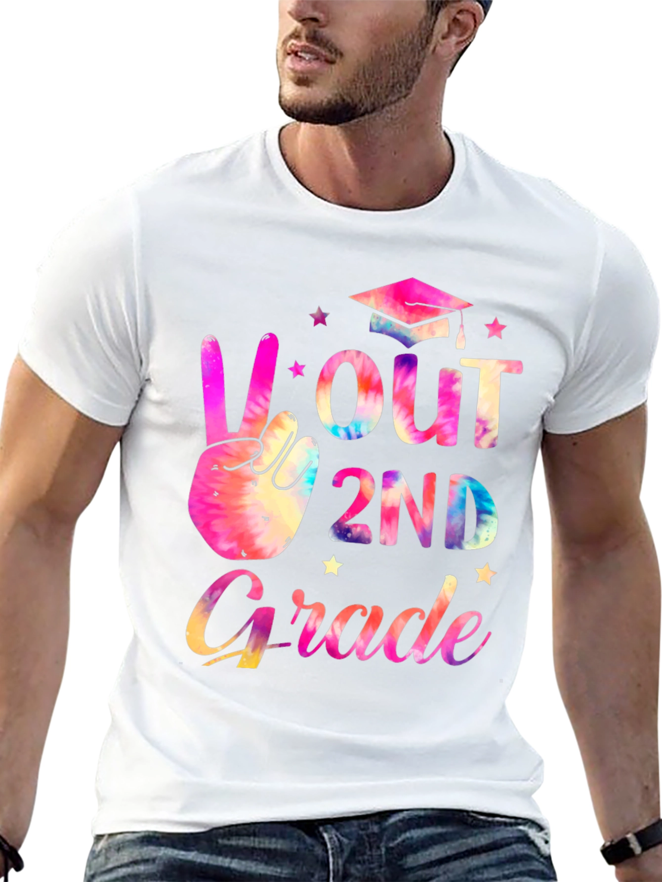 Peace Out 2nd Grade Tie Dye T-Shirt