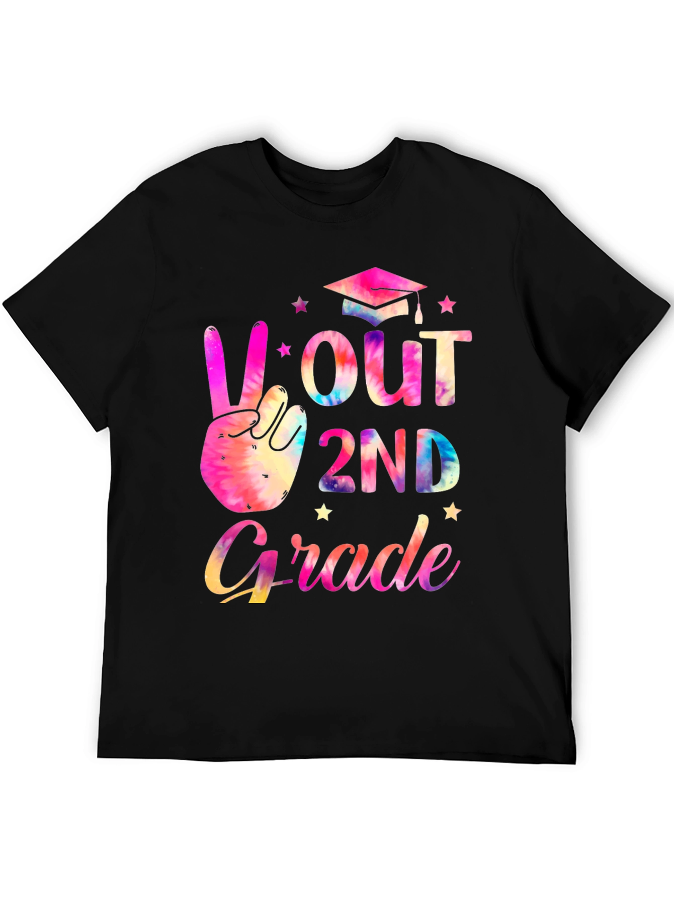 Peace Out 2nd Grade Tie Dye T-Shirt