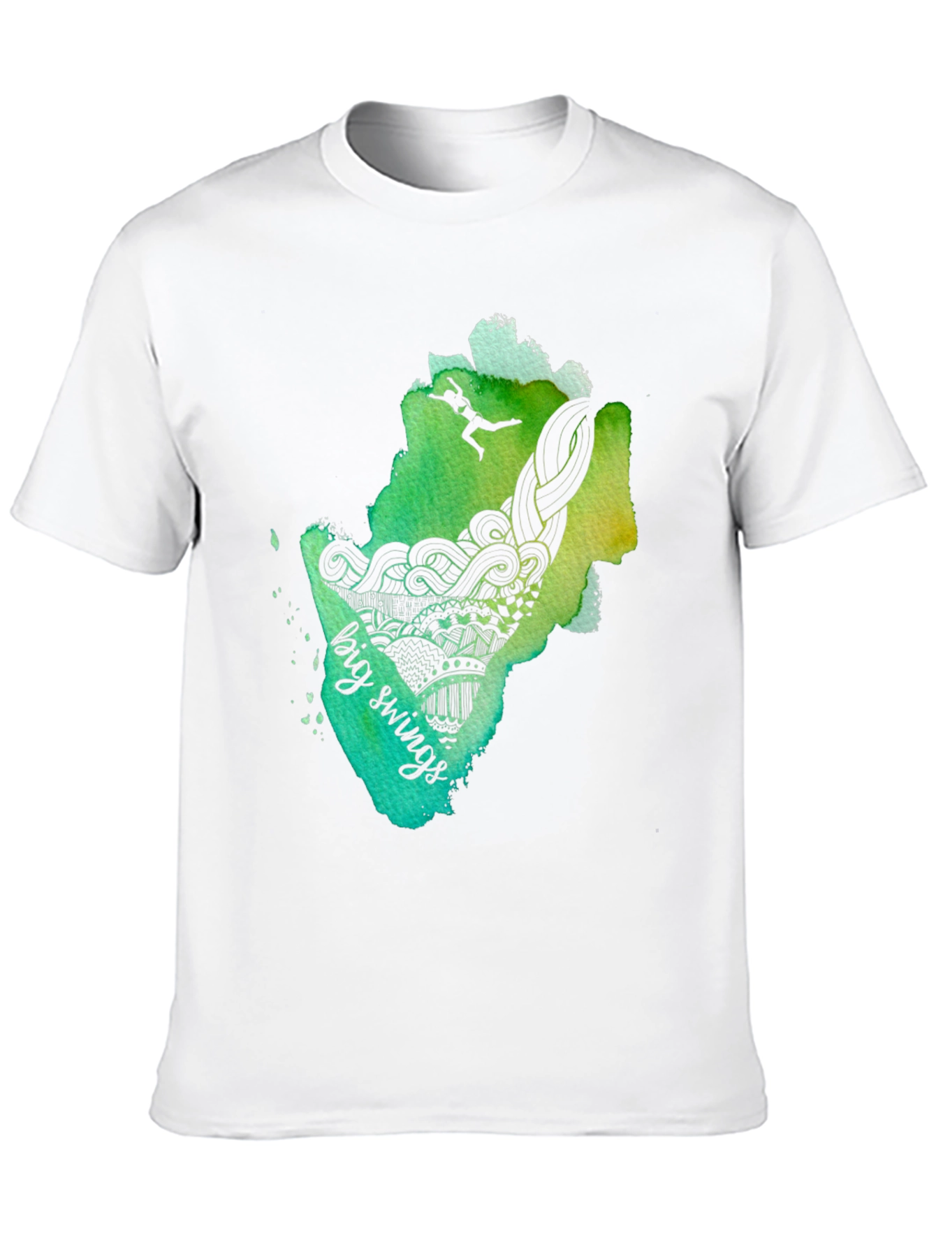 Big Swings Graphic Tee - Black Cotton T-Shirt