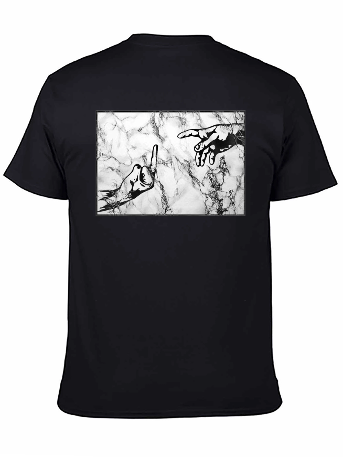 Middle Finger Creation T-Shirt - Marble Background
